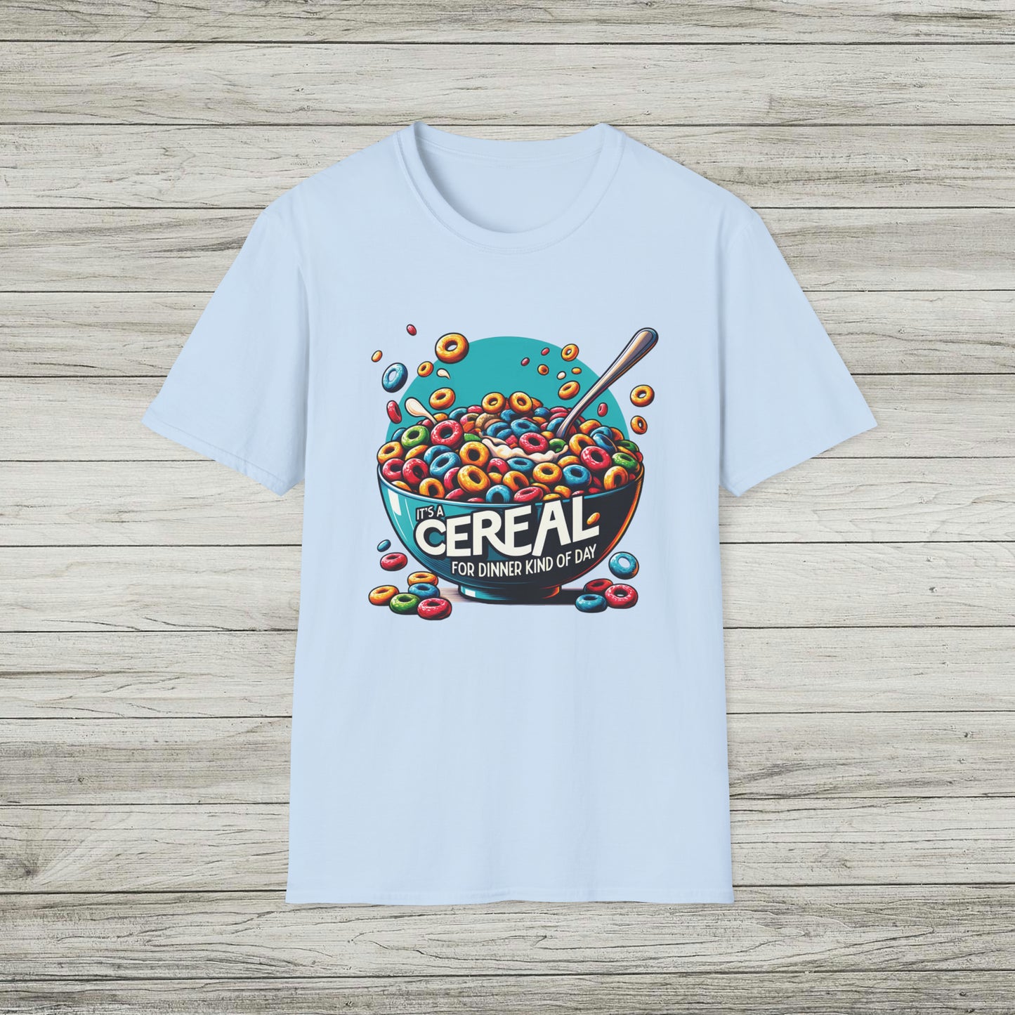 Cereal for Dinner Softstyle T-Shirt, Girl Dinner TShirt, Funny Bad Day Tee