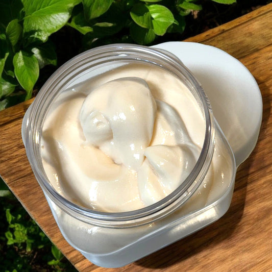 Body butter for dry skin by Geek Out of Water, small batch handcrafted clean skin care