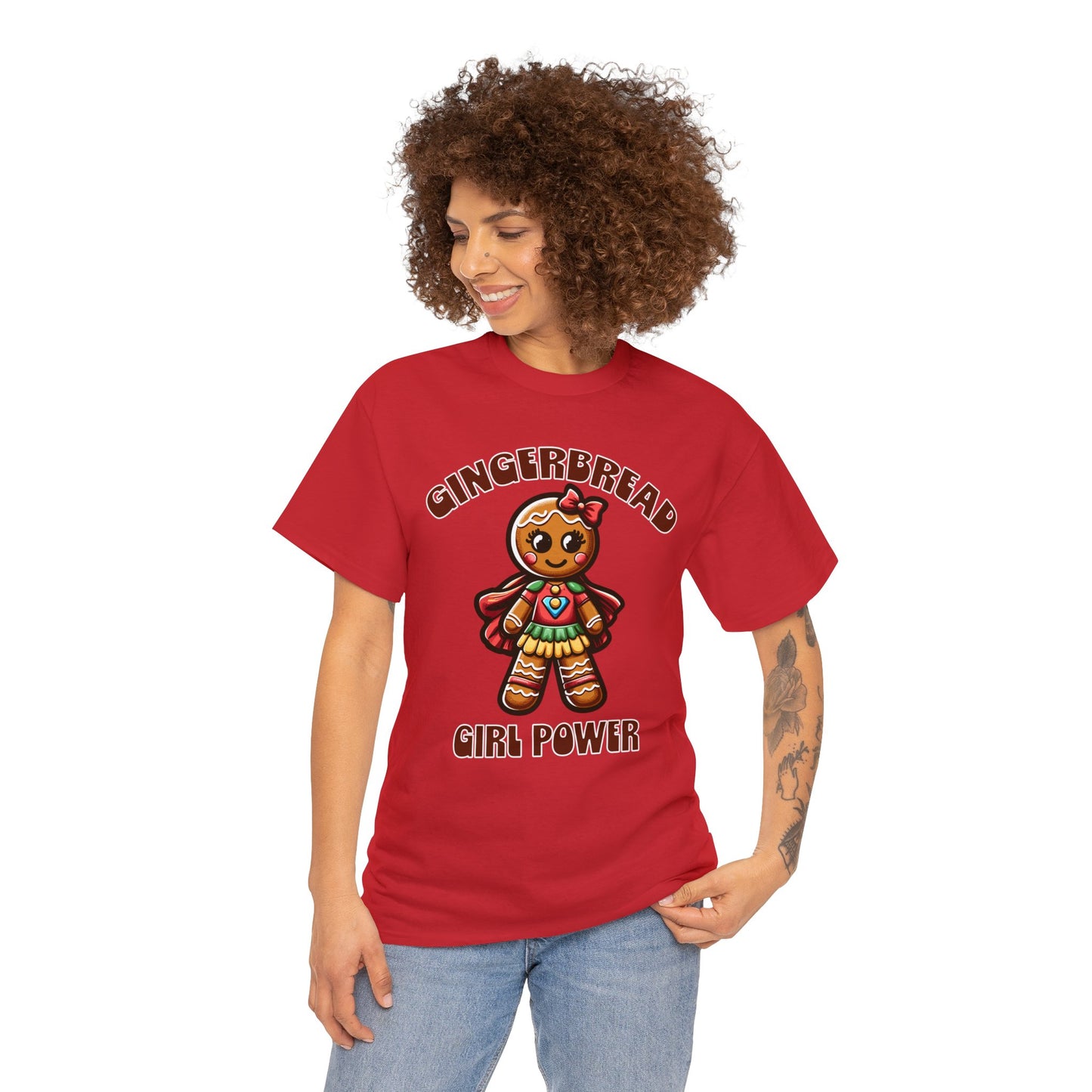 Gingerbread Girl Power Cotton T-Shirt