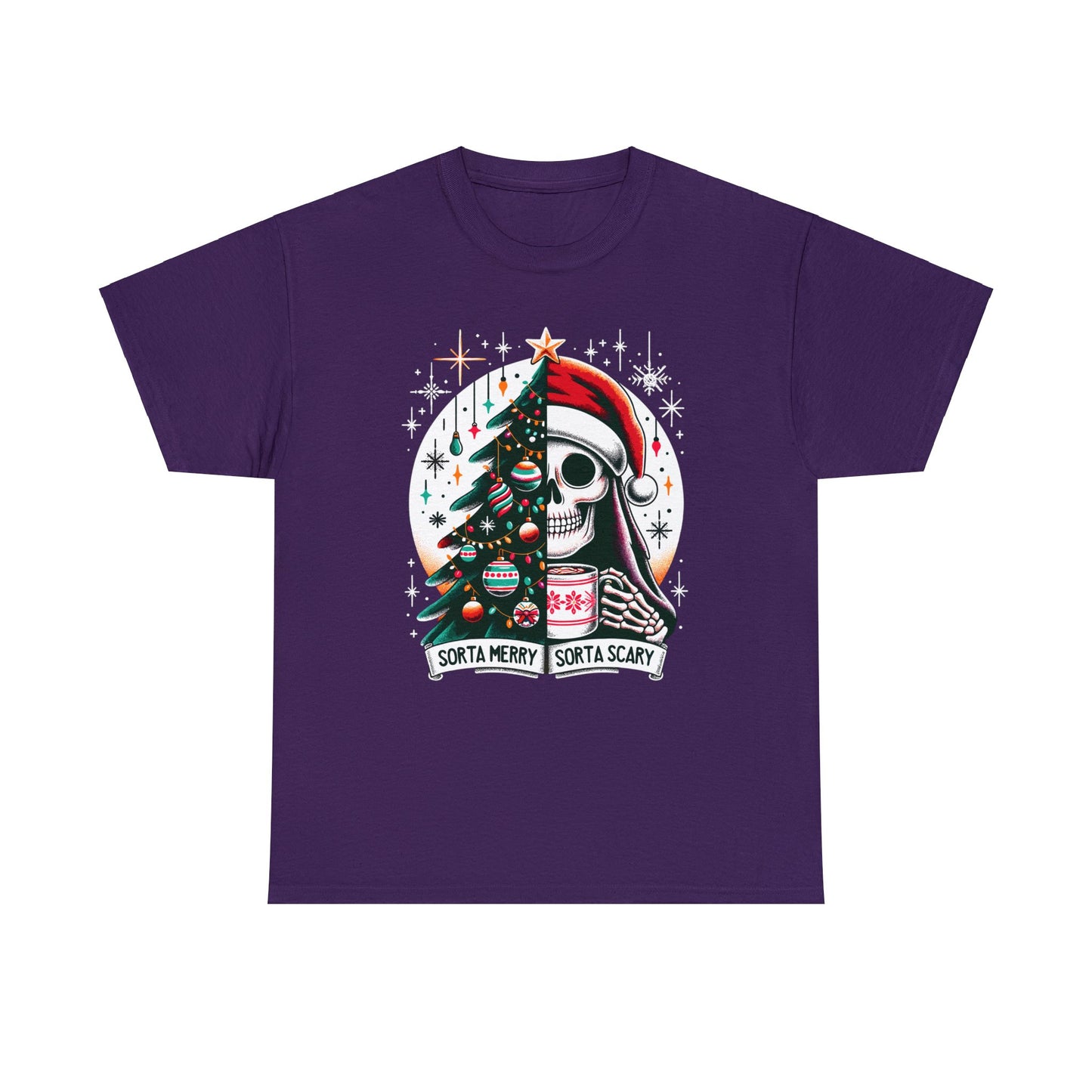 Sorta Merry Sorta Scary Unisex Heavy Cotton Tee