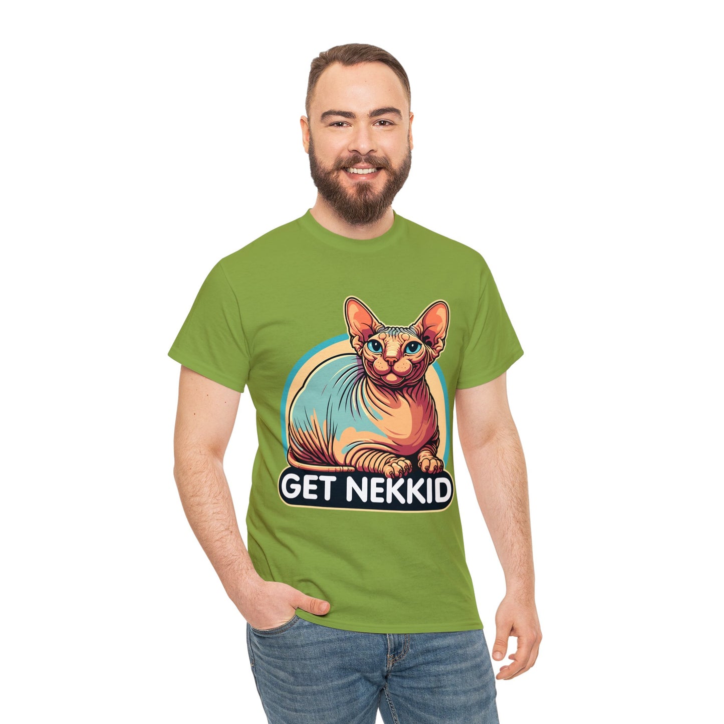 Get Nekkid Sphynx Heavy Cotton Tee