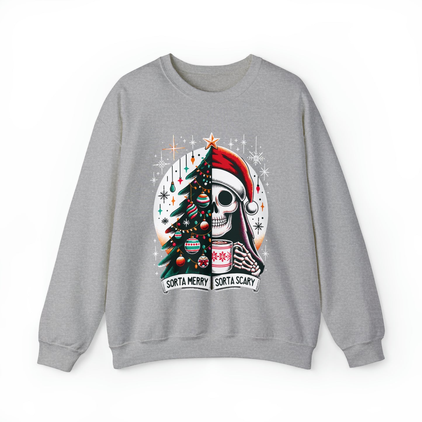 Sorta Merry Sorta Scary Unisex Heavy Blend™ Crewneck Sweatshirt