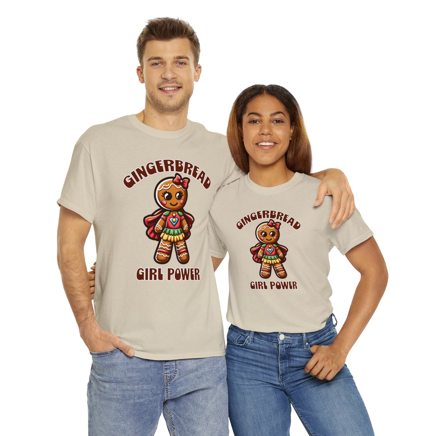 Gingerbread Girl Power Cotton T-Shirt