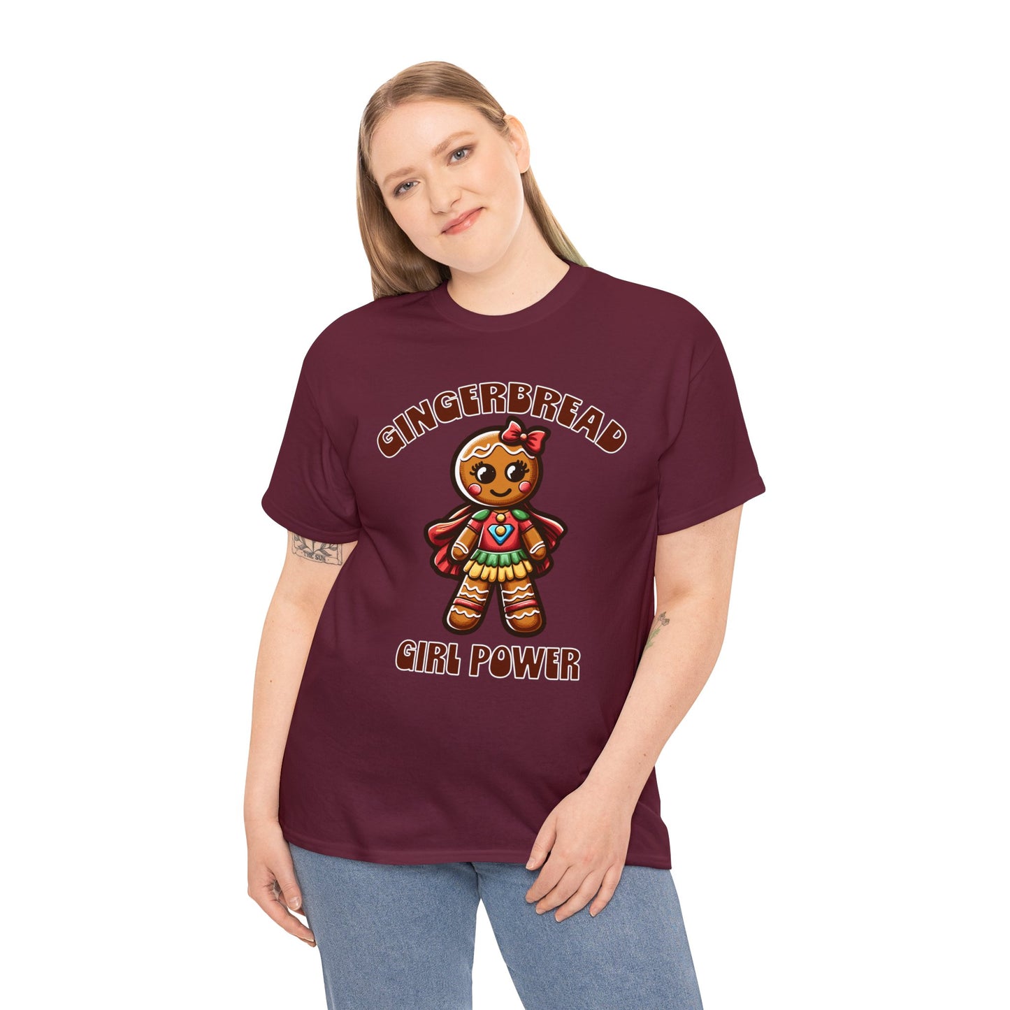 Gingerbread Girl Power Cotton T-Shirt