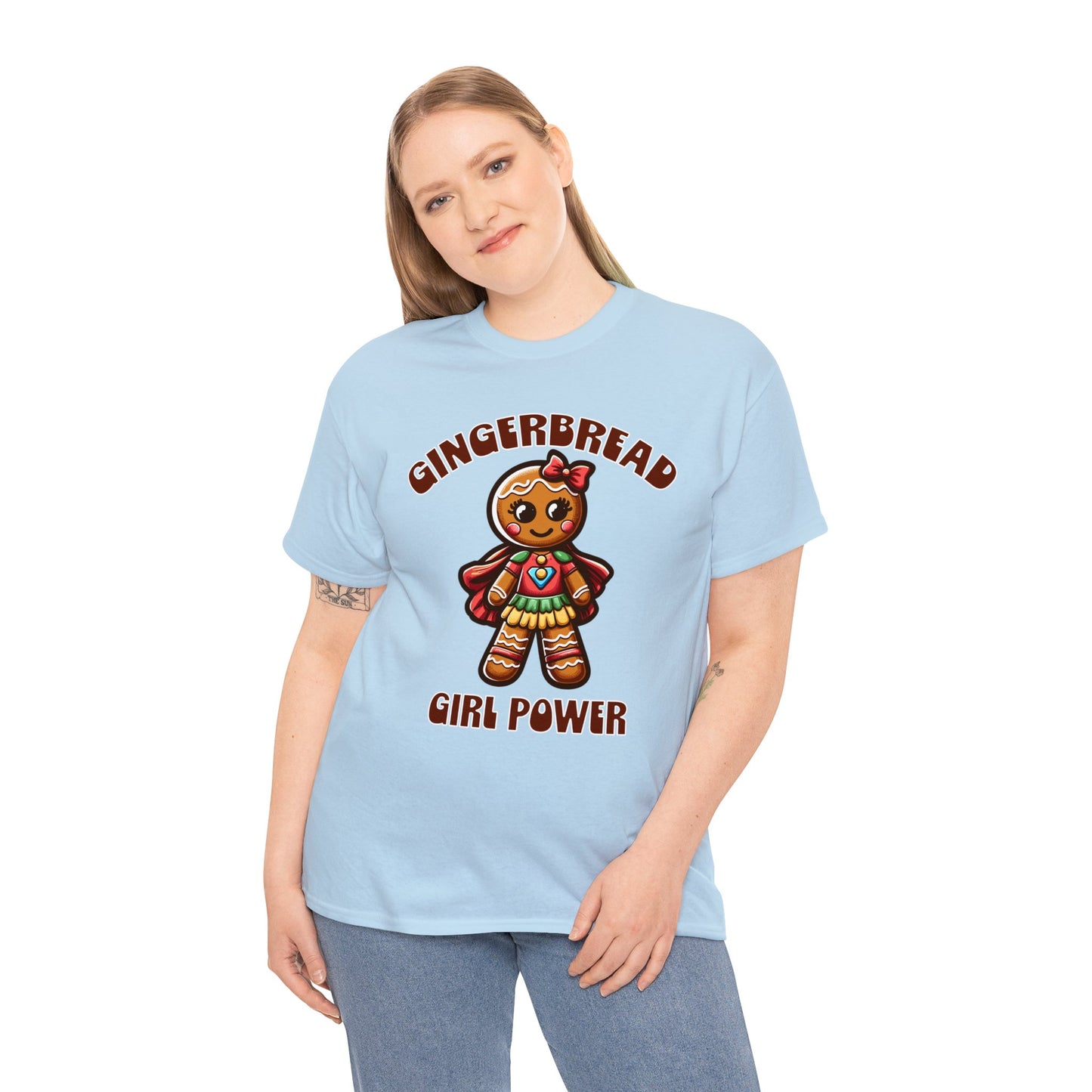 Gingerbread Girl Power Cotton T-Shirt