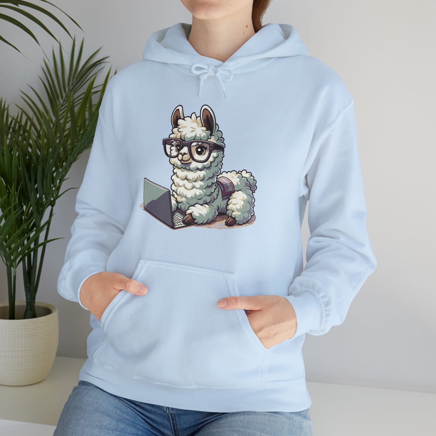 Laptop Llama Hooded Sweatshirt