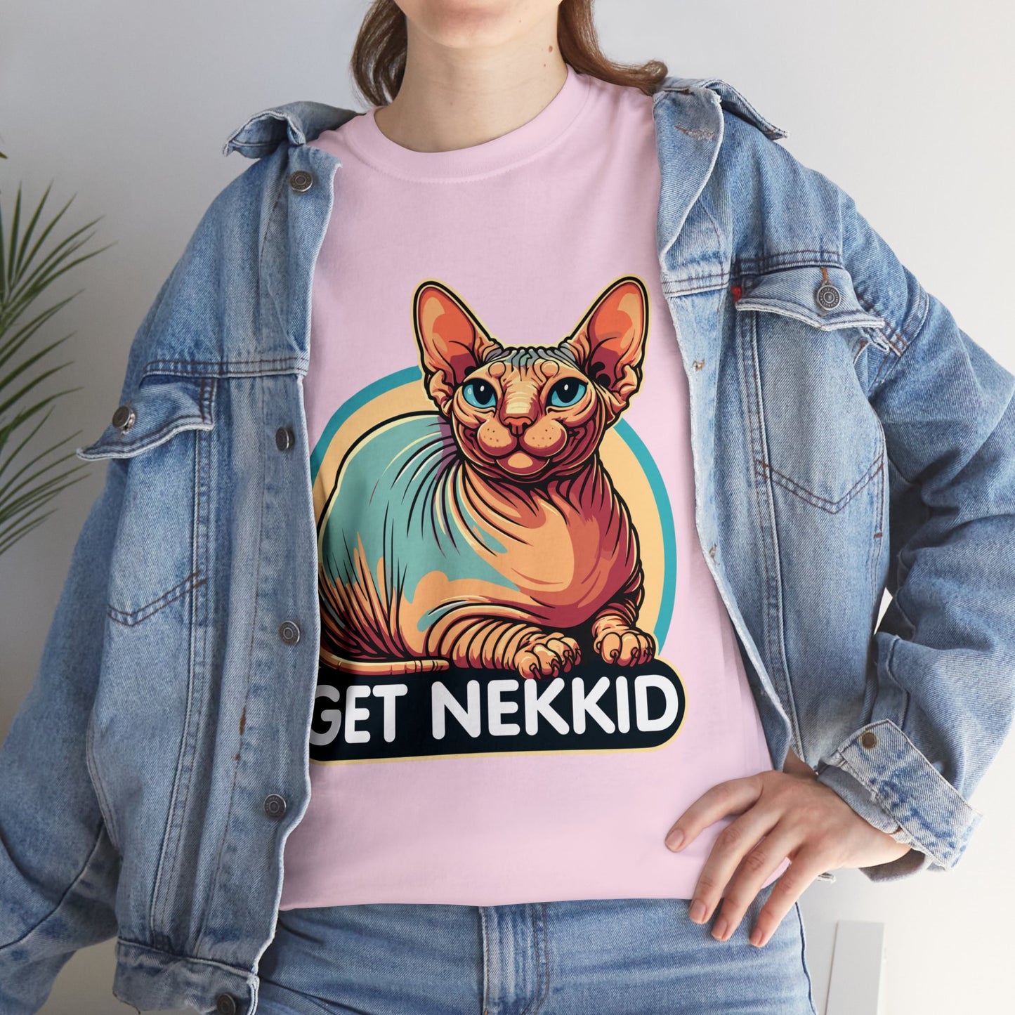 Get Nekkid Sphynx Heavy Cotton Tee