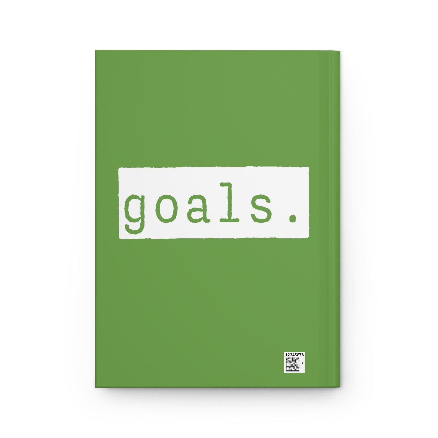 Goals Green Matte Hardcover Journal | Blank Book for Notes | Lined Notebook Diary Milestone Log