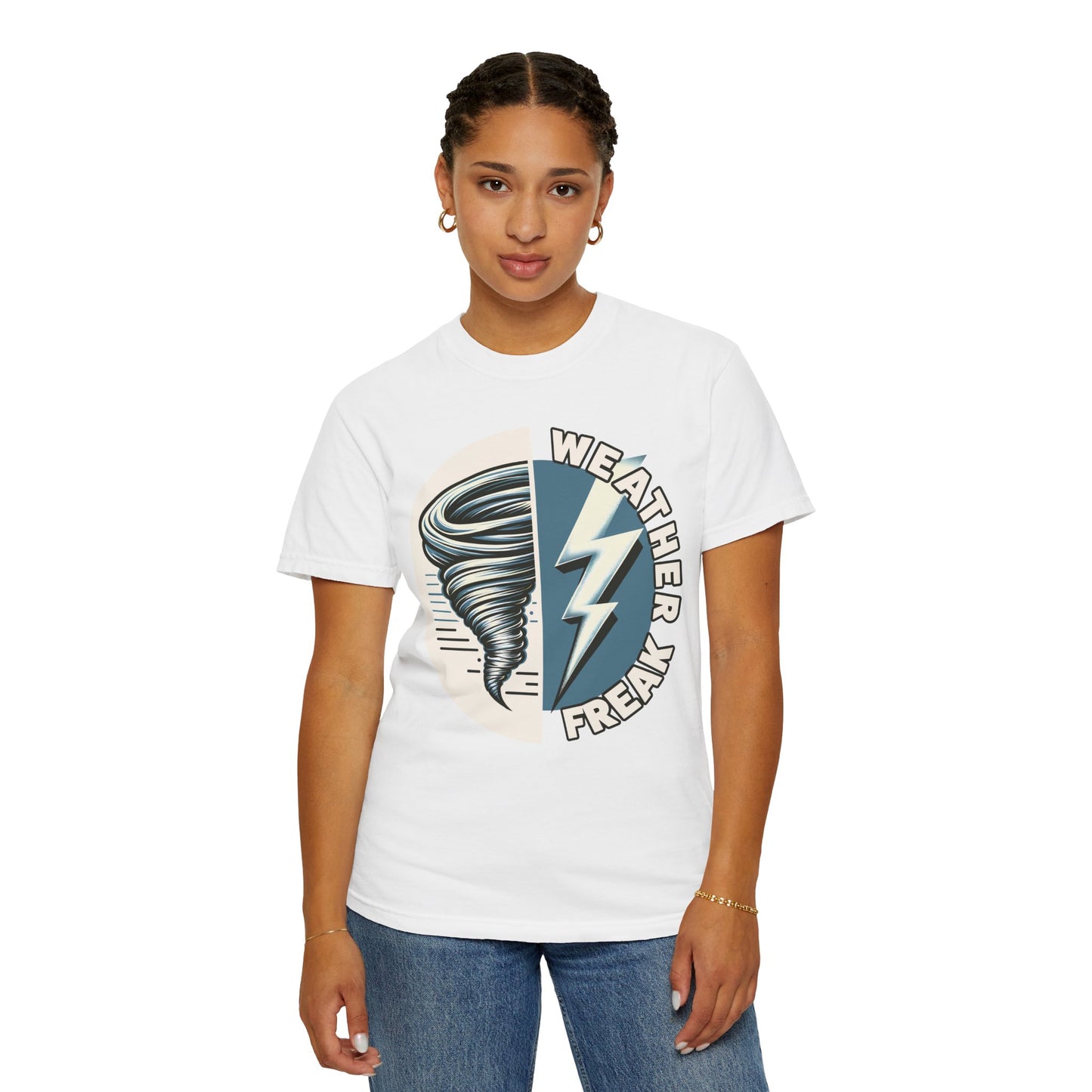 Weather Freak Storm Chaser T-Shirt, Tornado TShirt, Lightning Bolt Meteorology WX Science Nerd Tee