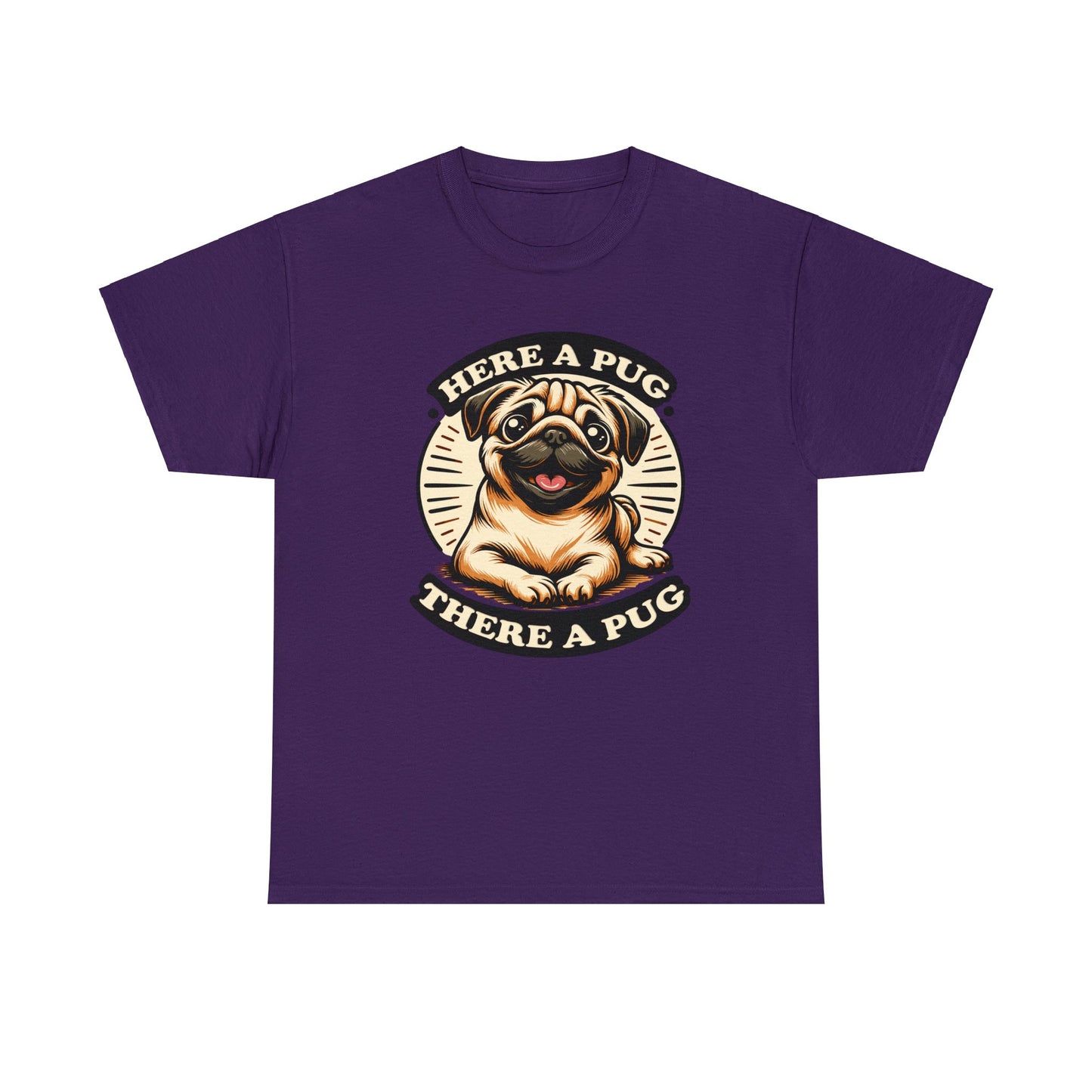 Here a Pug Heavy Cotton Tee