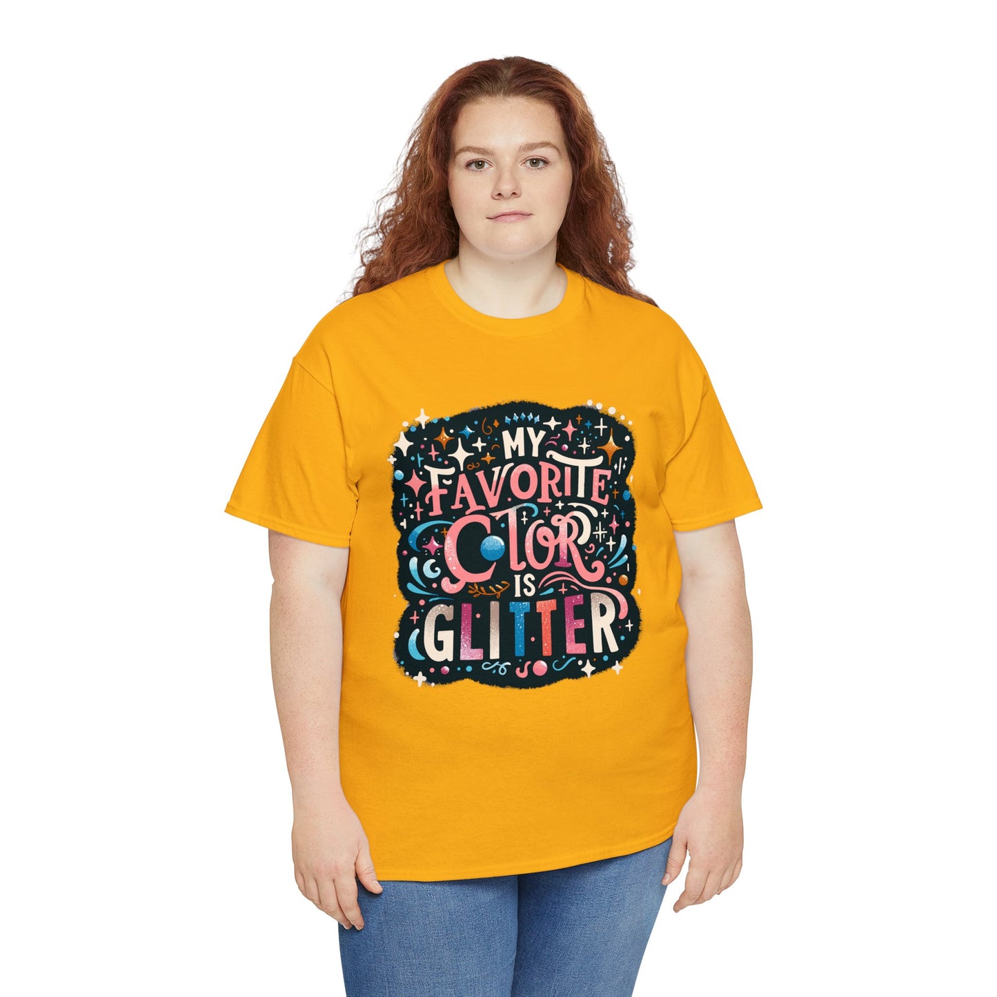 My Favorite Color is Glitter Heavy Cotton Tee