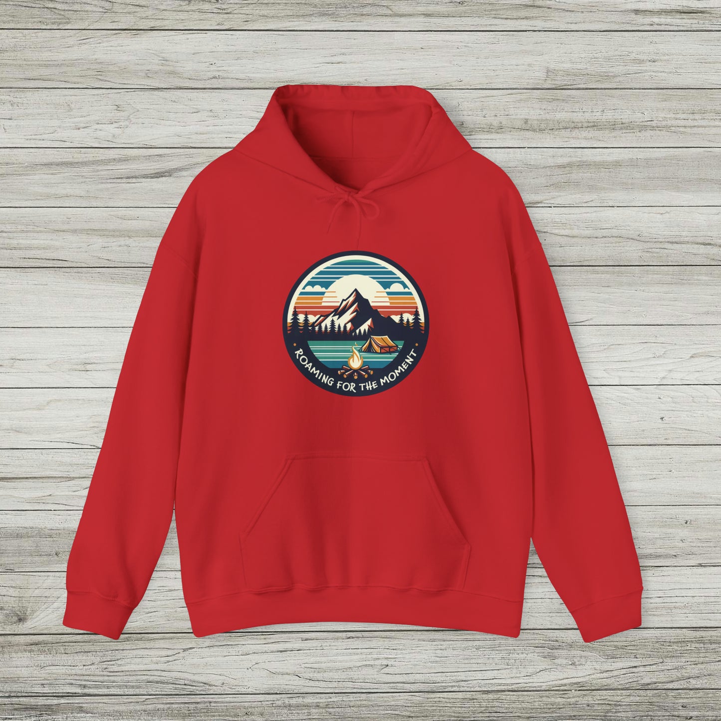 Camping Roaming Hoodie, Outdoor Adventures Hooded Sweatshirt, Retro Campfire Shirt, Gift for Camper Nature Wilderness Lovers