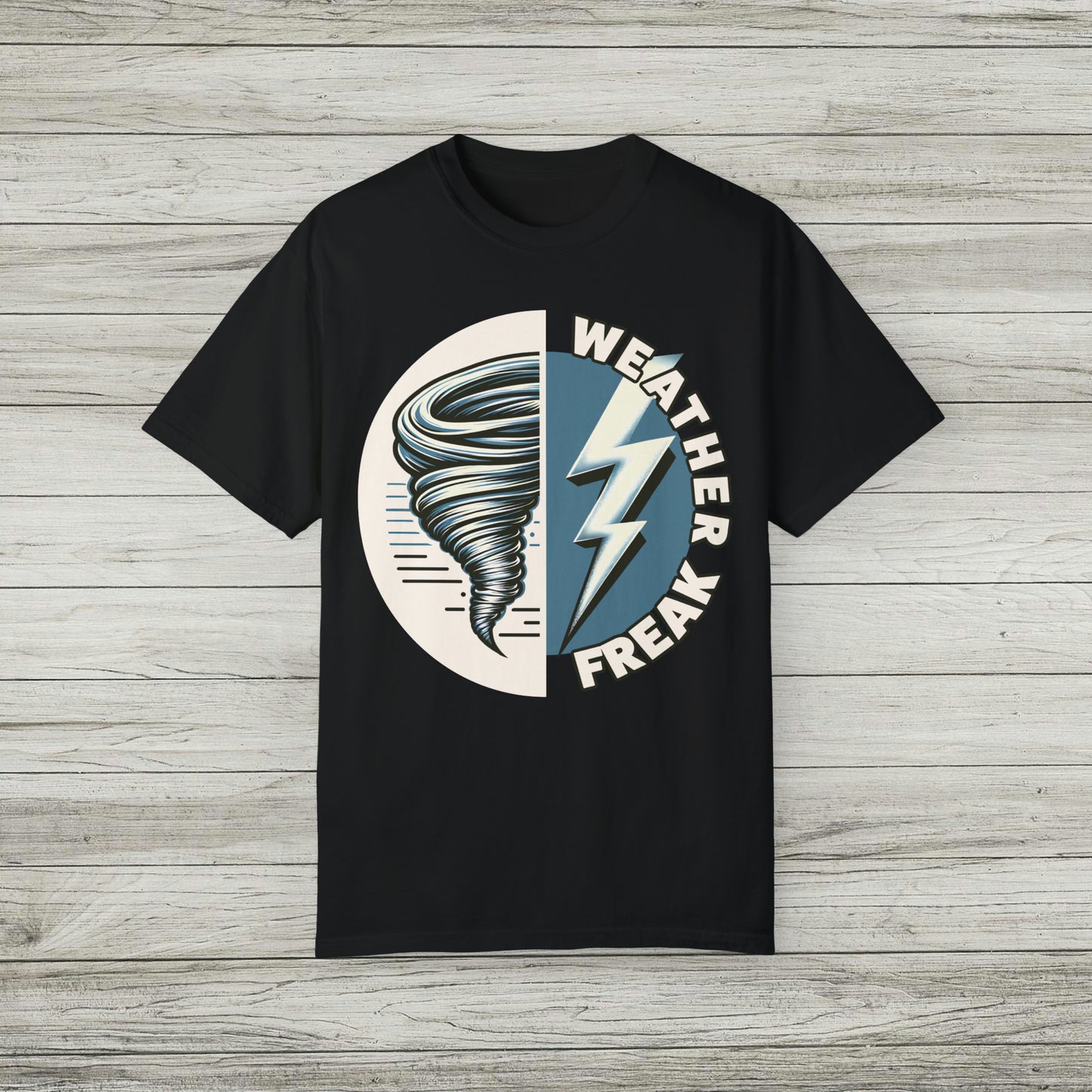 Weather Freak Storm Chaser T-Shirt, Tornado TShirt, Lightning Bolt Meteorology WX Science Nerd Tee