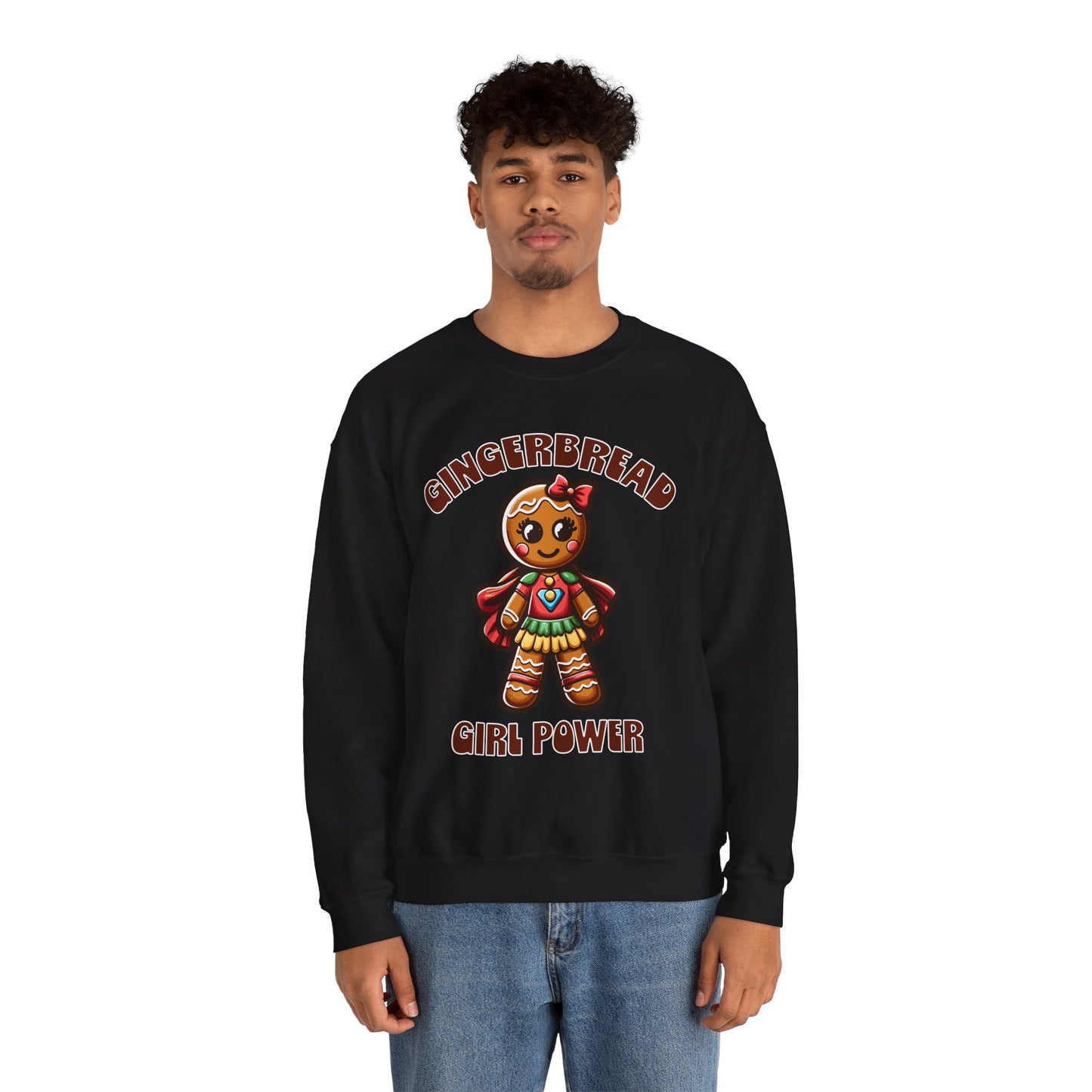 Gingerbread Girl Power Crewneck Sweatshirt