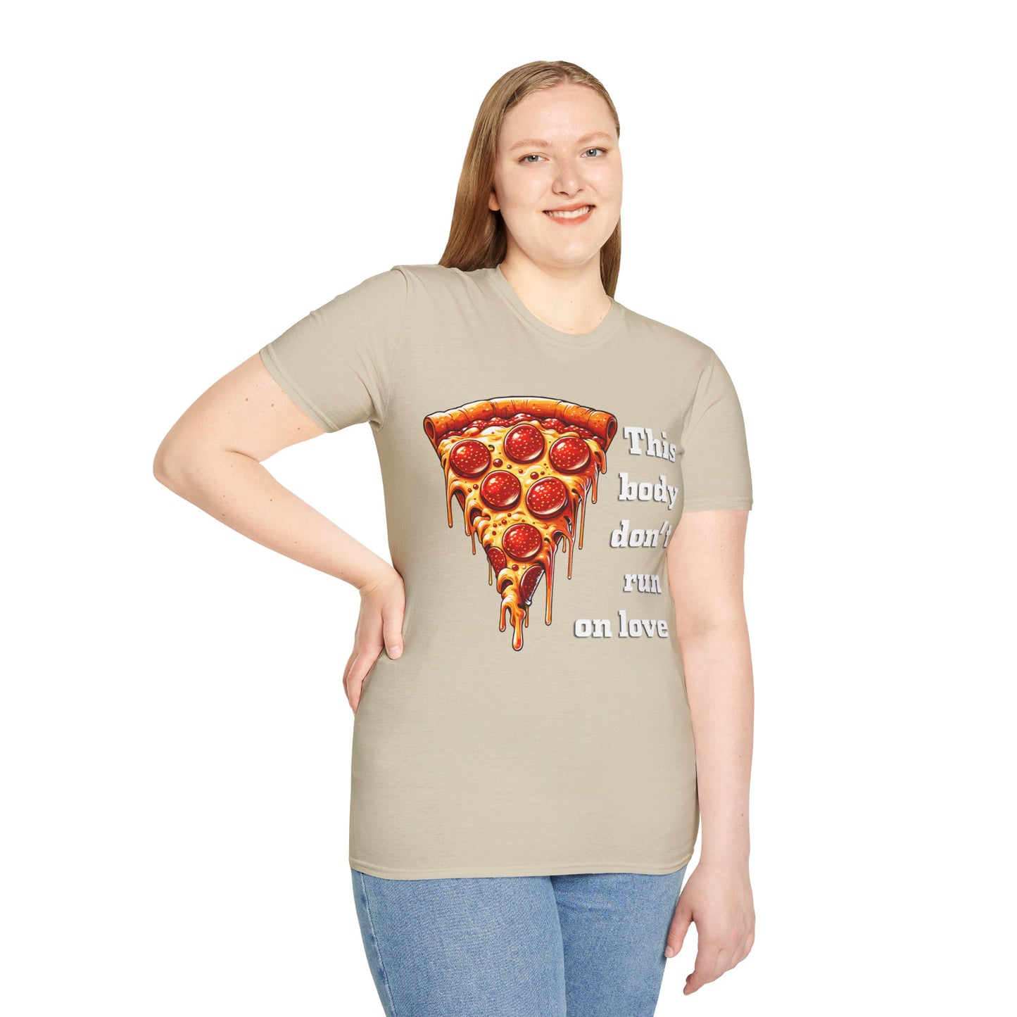 This Body Don't Run on Love Pizza Softstyle T-Shirt