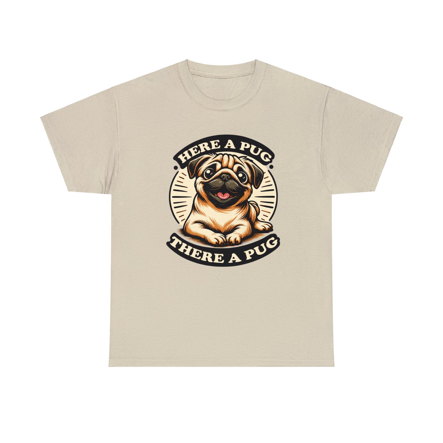 Here a Pug Heavy Cotton Tee