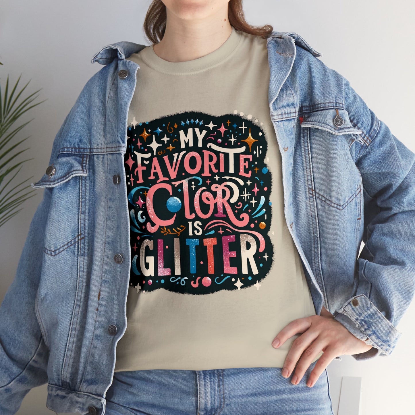 My Favorite Color is Glitter Heavy Cotton Tee