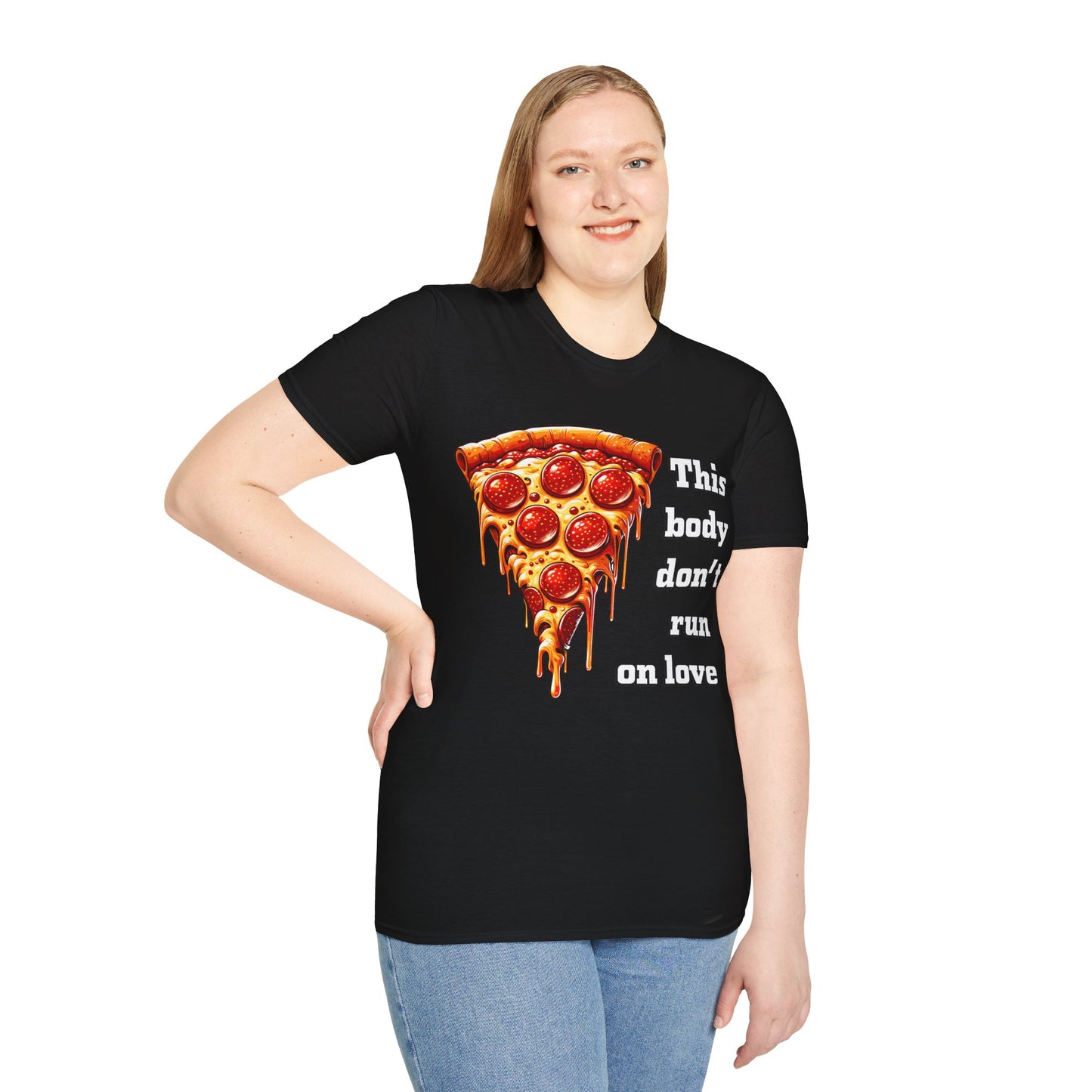 This Body Don't Run on Love Pizza Softstyle T-Shirt