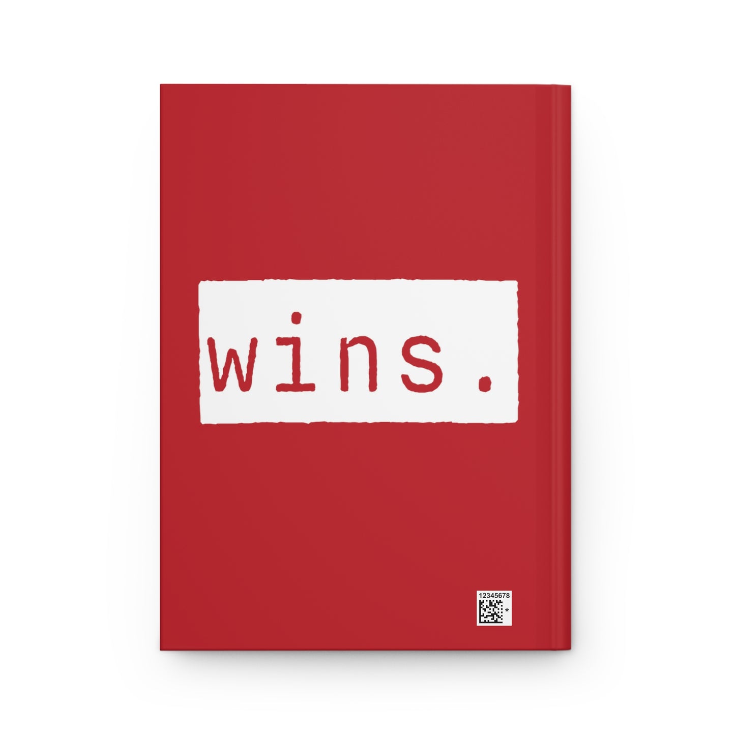 Wins Red Matte Hardcover Journal | Blank Book for Ideas | Lined Notebook Diary Log, Gratitude and Positive Thinking