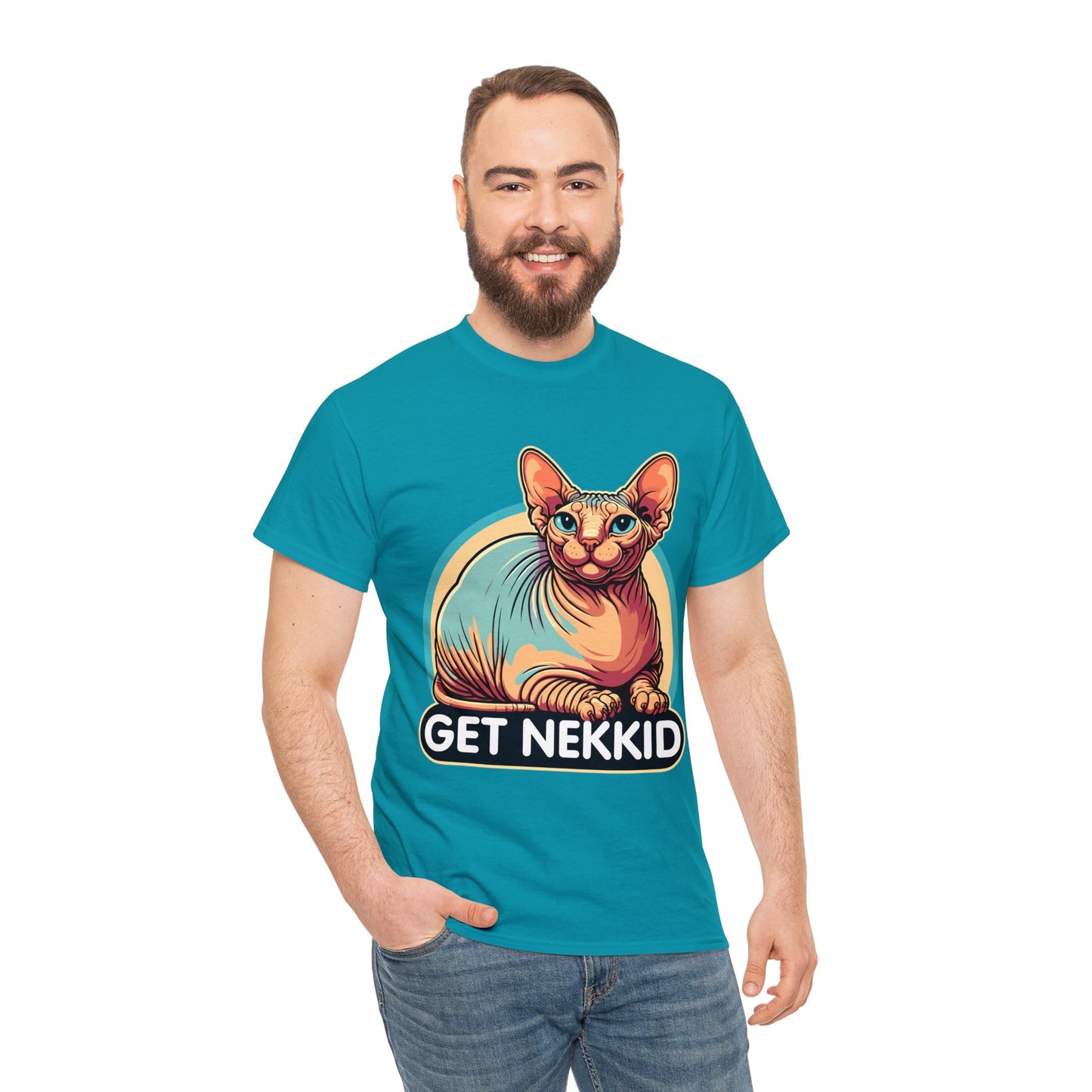 Get Nekkid Sphynx Heavy Cotton Tee