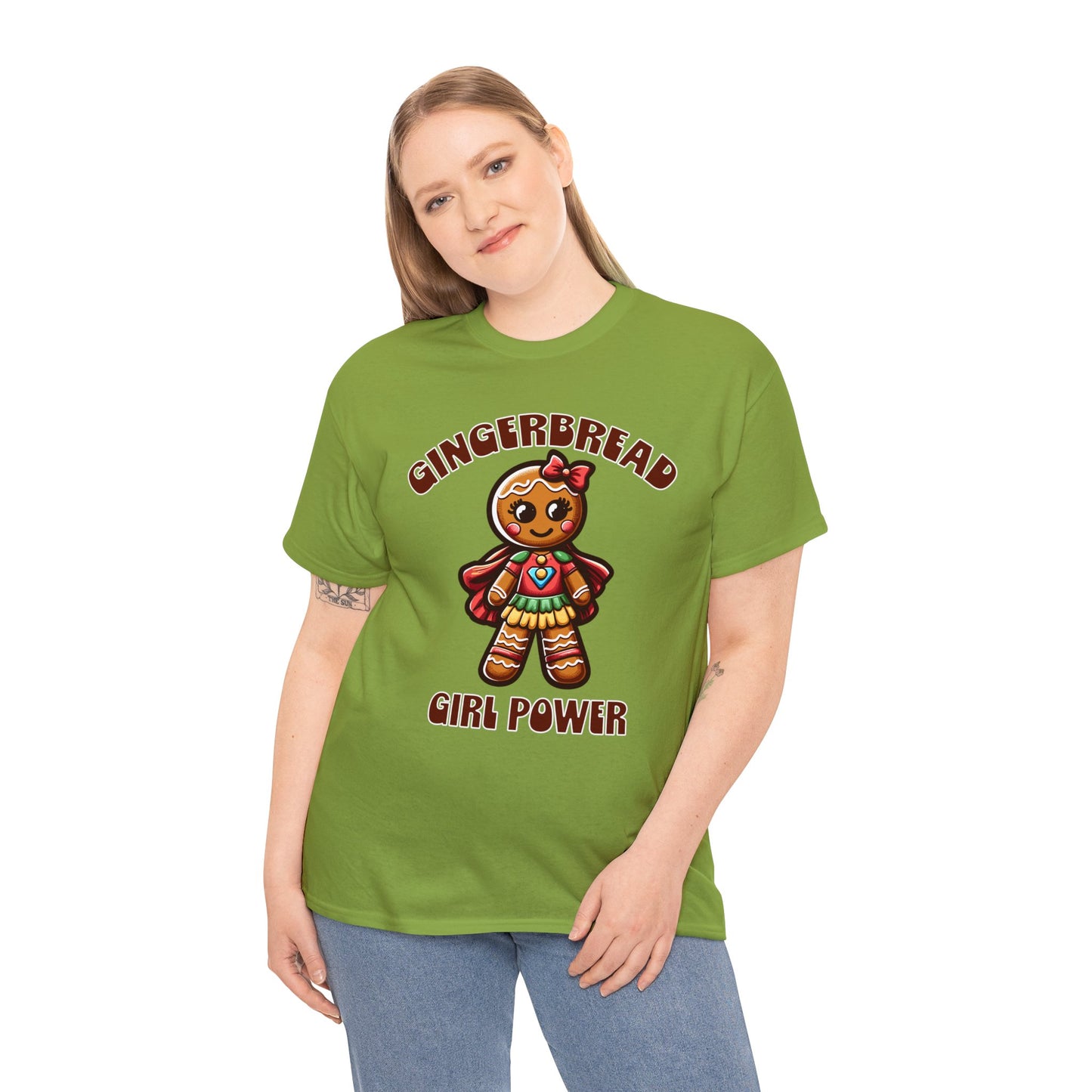 Gingerbread Girl Power Cotton T-Shirt