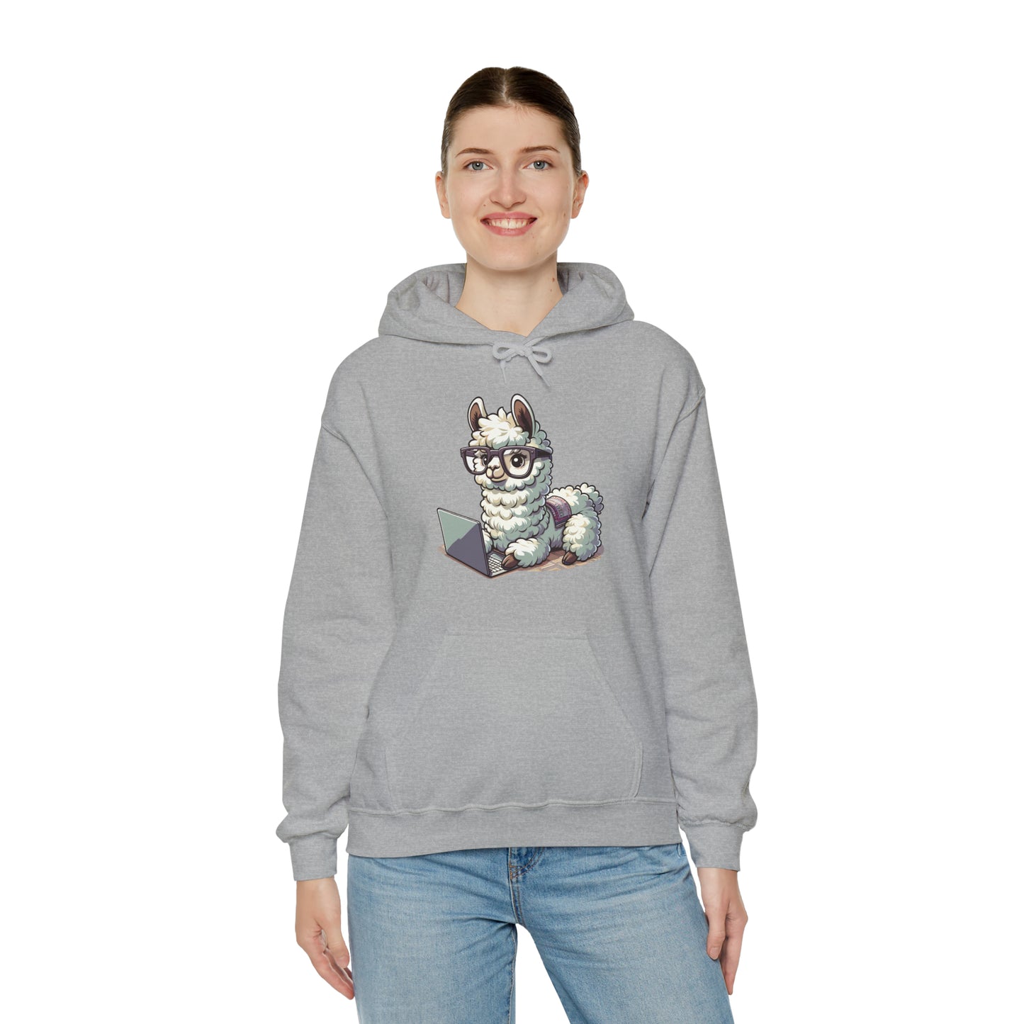 Laptop Llama Hooded Sweatshirt