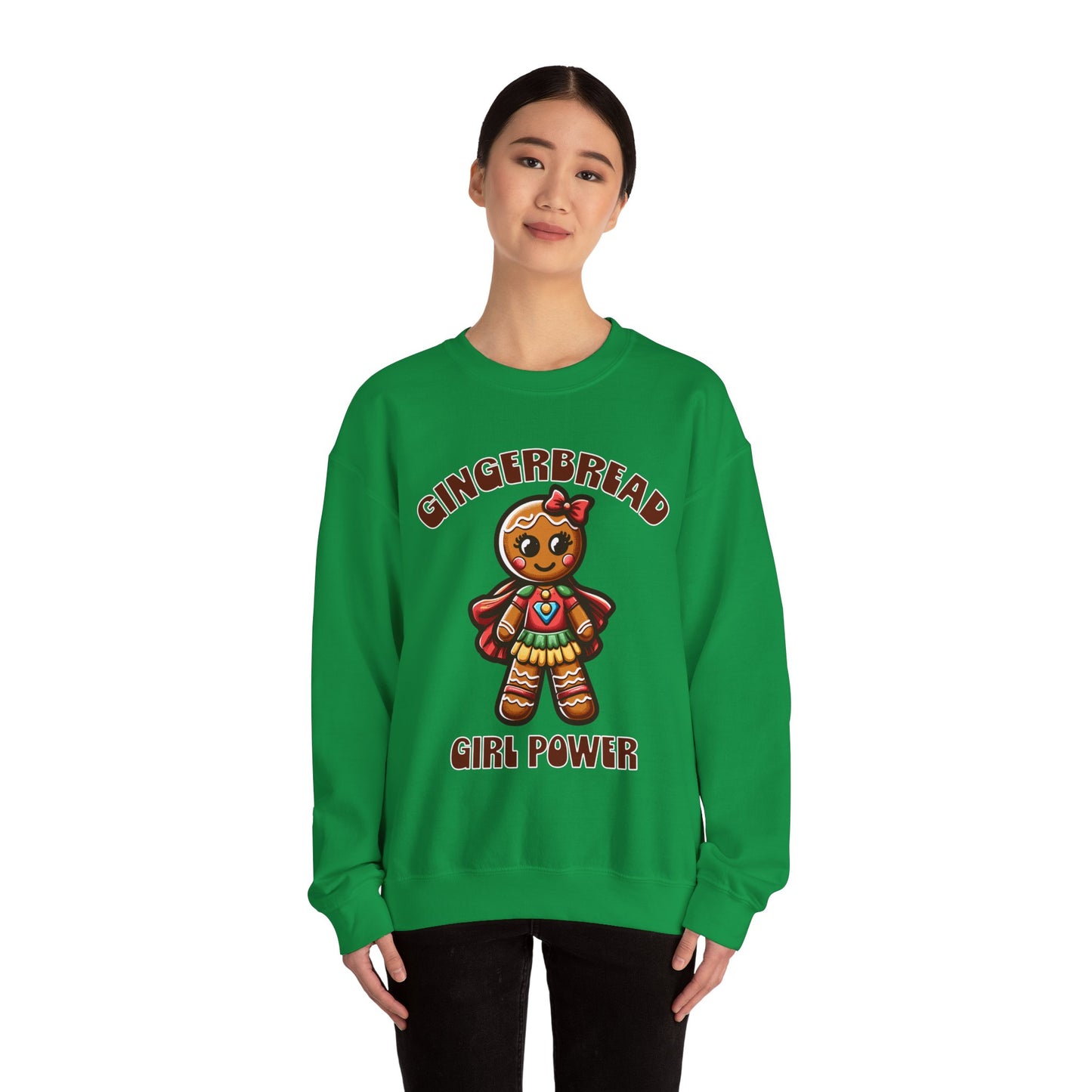 Gingerbread Girl Power Crewneck Sweatshirt