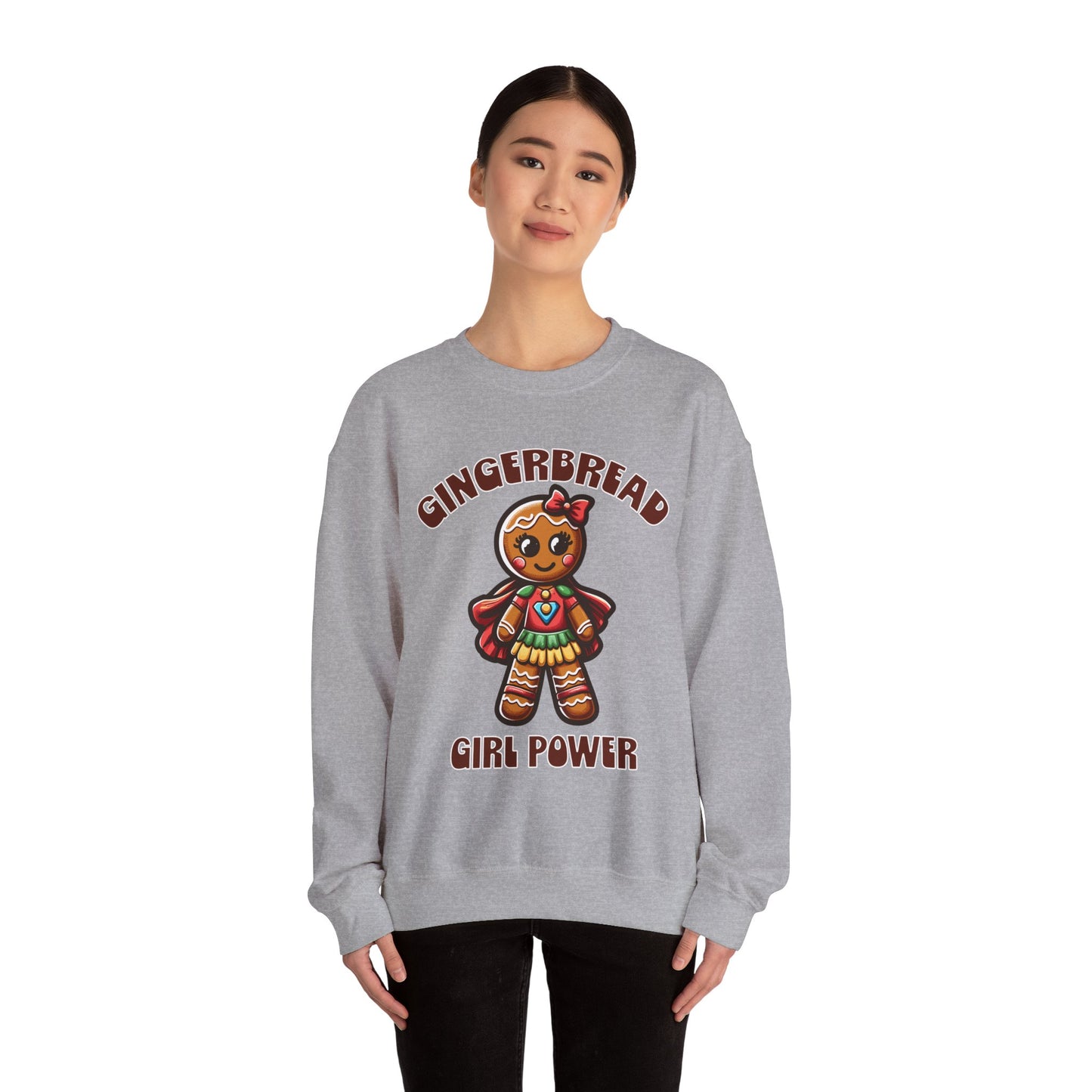 Gingerbread Girl Power Crewneck Sweatshirt