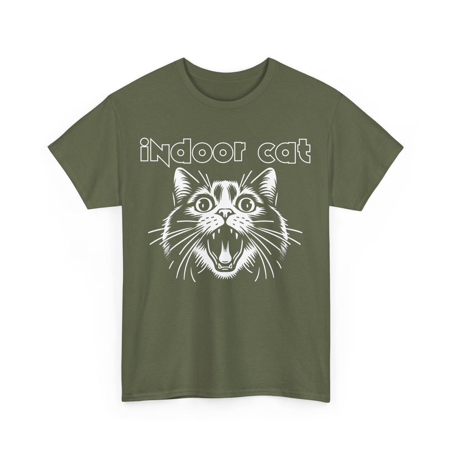 Indoor Cat Unisex Heavy Cotton Tee