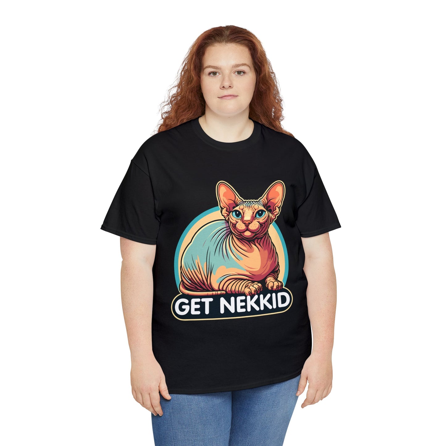 Get Nekkid Sphynx Heavy Cotton Tee