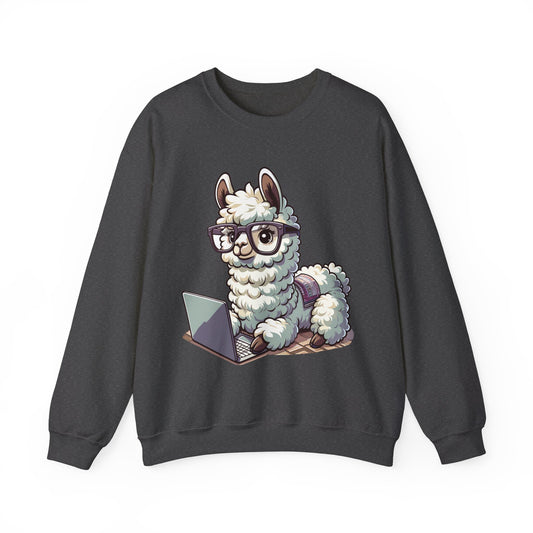 Laptop Llama Crewneck Sweatshirt