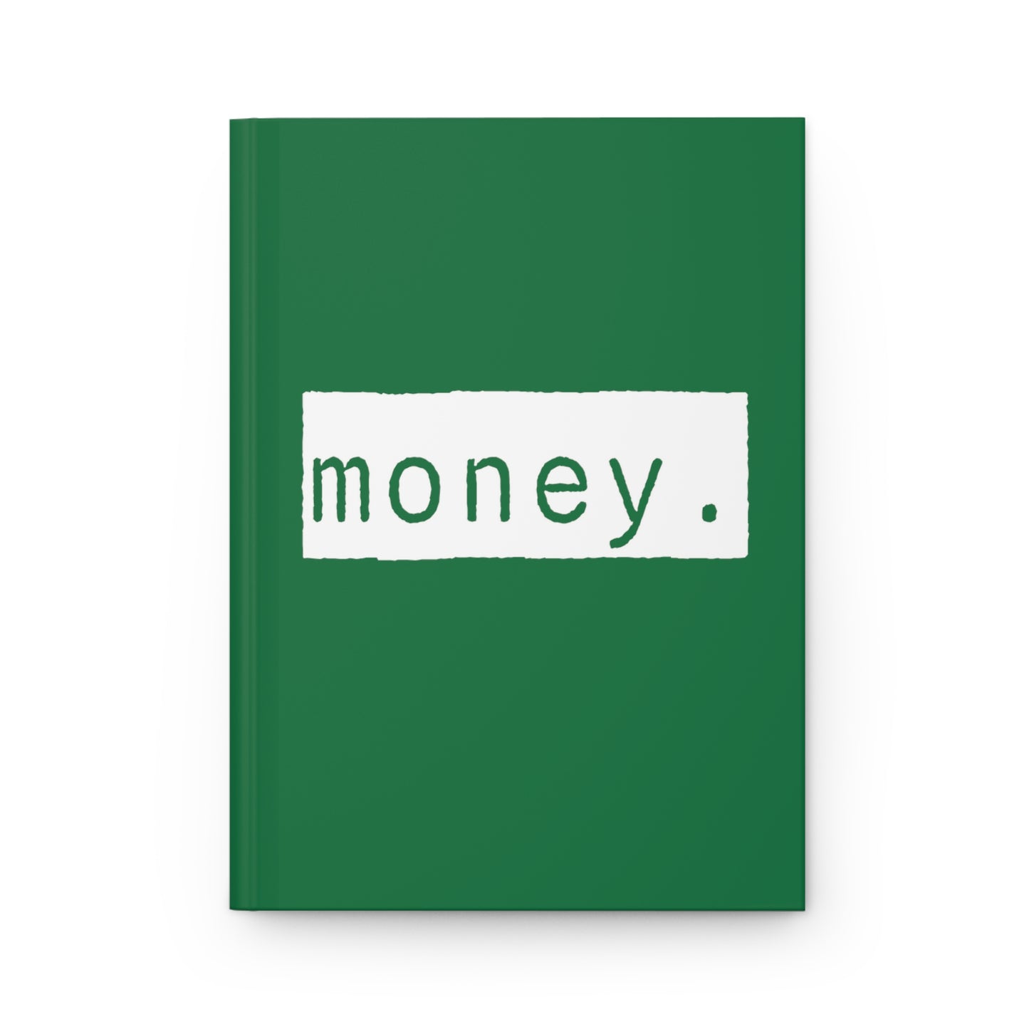 Money Green Matte Hardcover Journal | Blank Book for Tracking Finances and Spending | Lined Notebook Diary Financial Planning Log