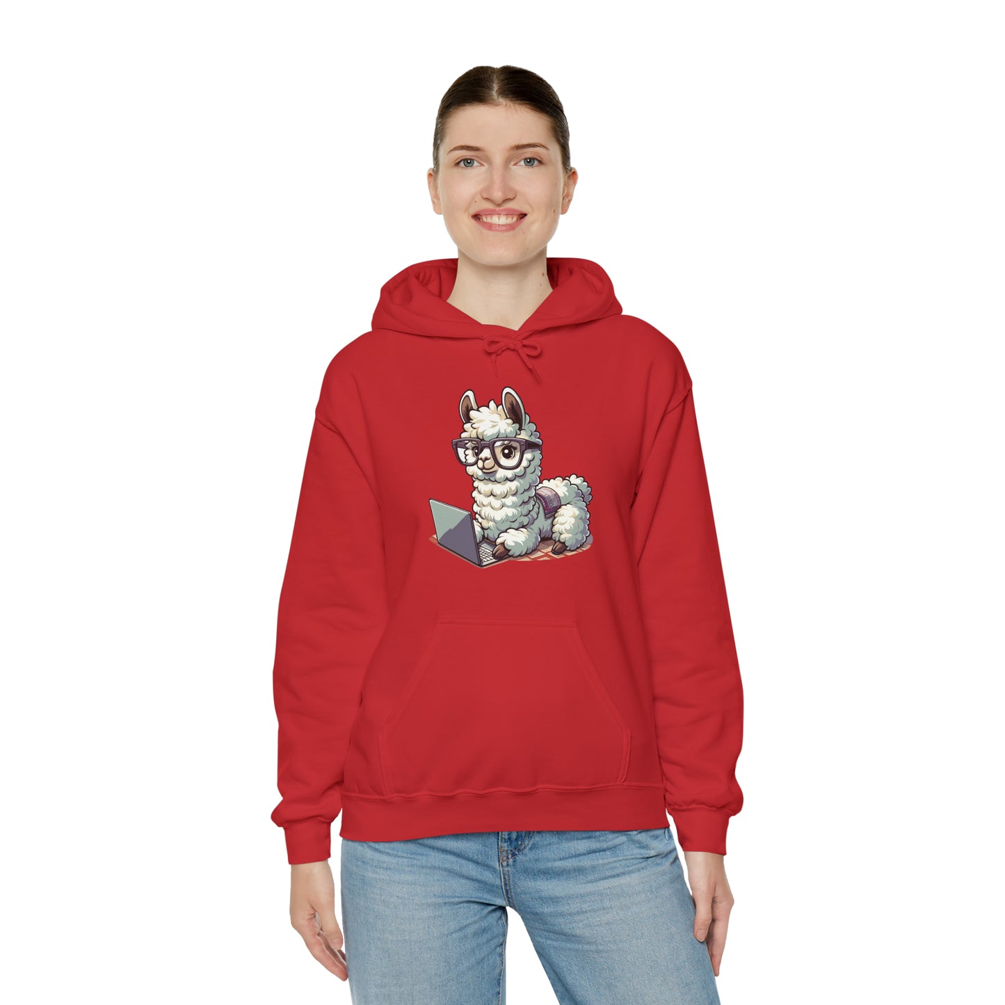 Laptop Llama Hooded Sweatshirt