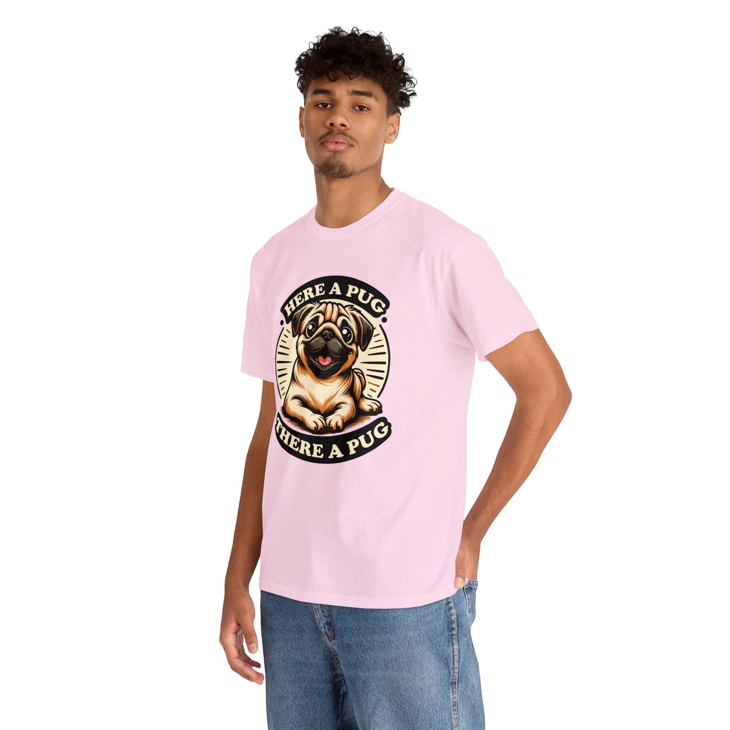 Here a Pug Heavy Cotton Tee