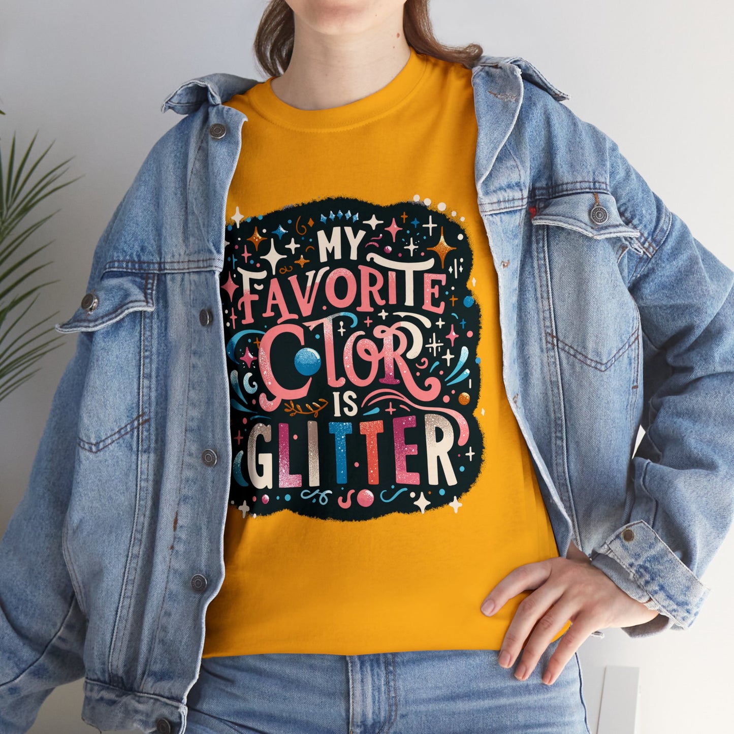 My Favorite Color is Glitter Heavy Cotton Tee