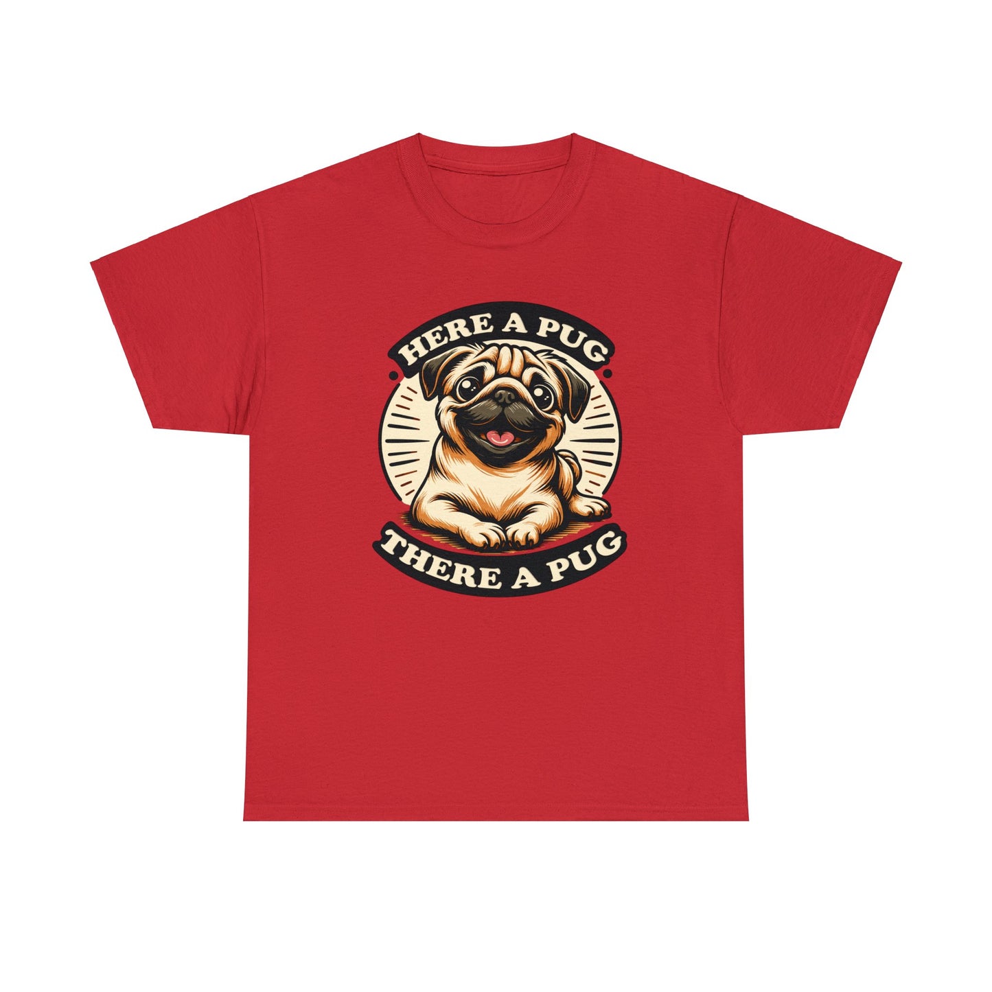 Here a Pug Heavy Cotton Tee