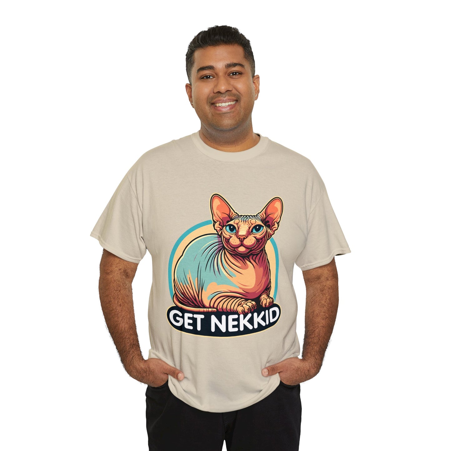 Get Nekkid Sphynx Heavy Cotton Tee