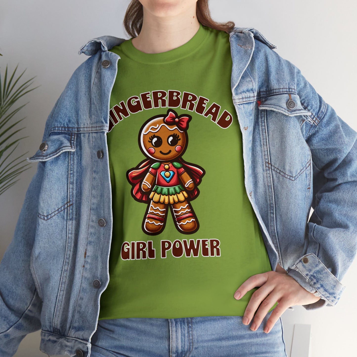 Gingerbread Girl Power Cotton T-Shirt