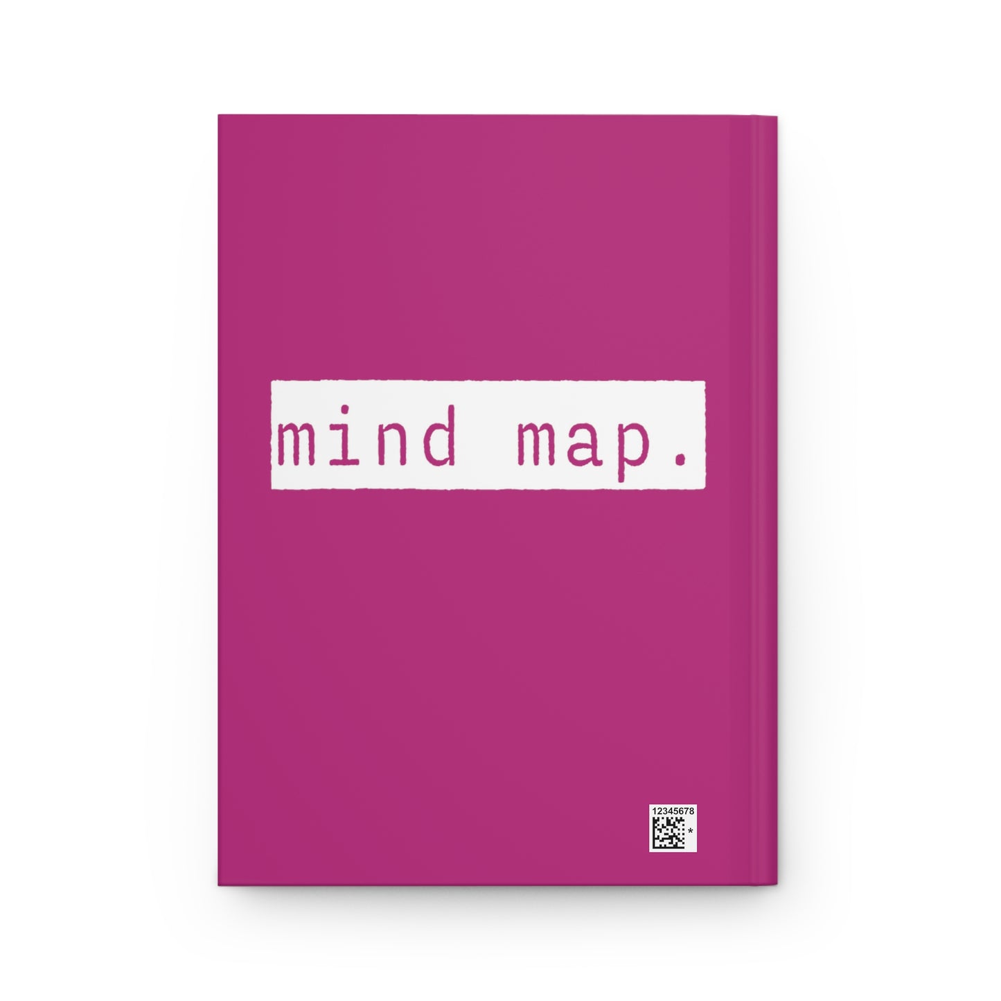 Mind Map Pink Matte Hardcover Journal | Blank Book for Ideas and Planning | Lined Notebook Diary Log