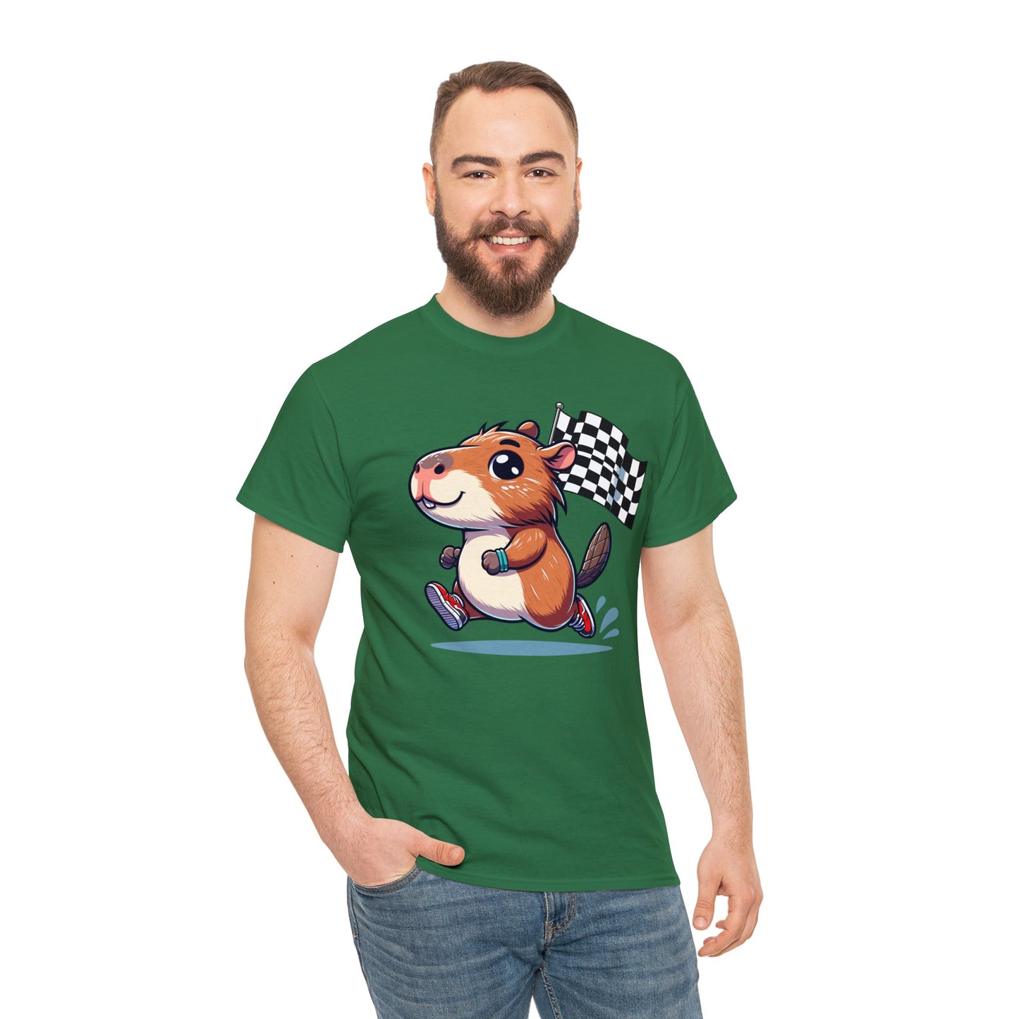 Capybara Never Did Come in Last Heavy Cotton Tee