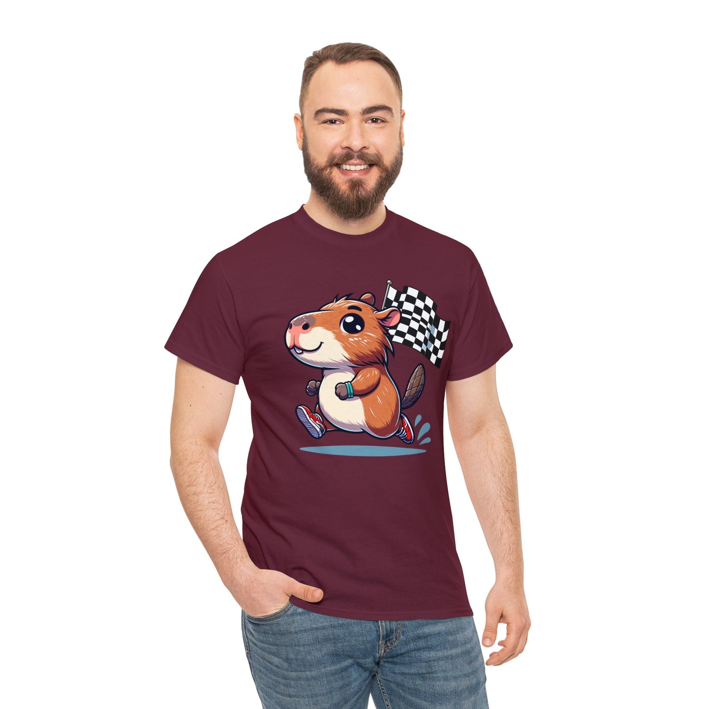 Capybara Never Did Come in Last Heavy Cotton Tee