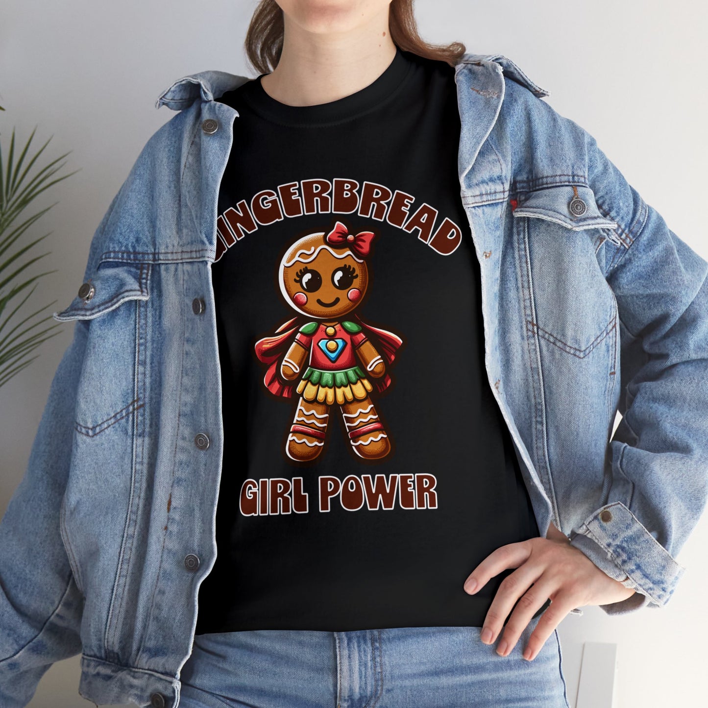 Gingerbread Girl Power Cotton T-Shirt