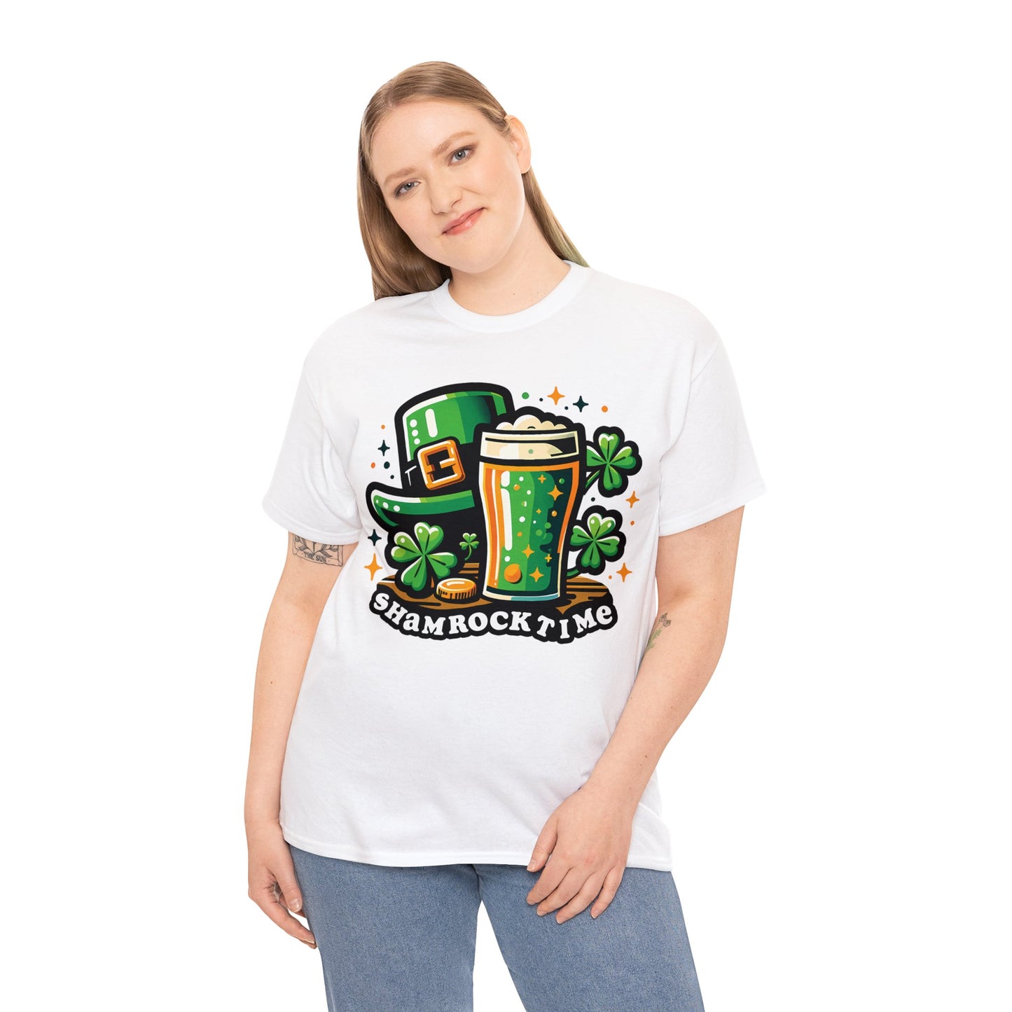 Shamrock Time T-Shirt, St. Patrick's Day Tee, Lucky Beer Drinking Shirt, Good Craic