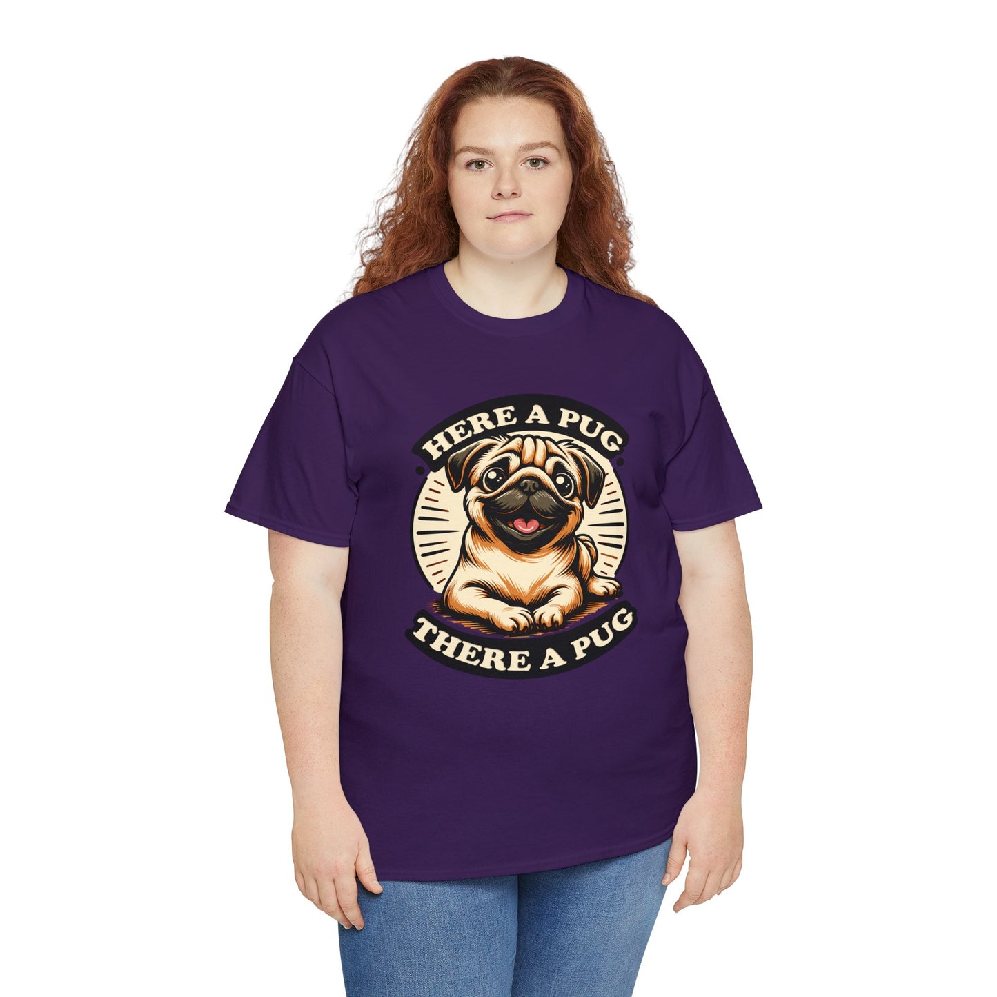 Here a Pug Heavy Cotton Tee