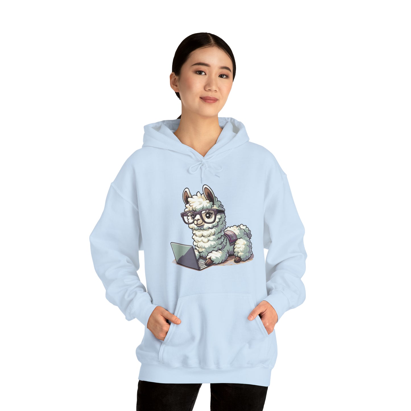 Laptop Llama Hooded Sweatshirt