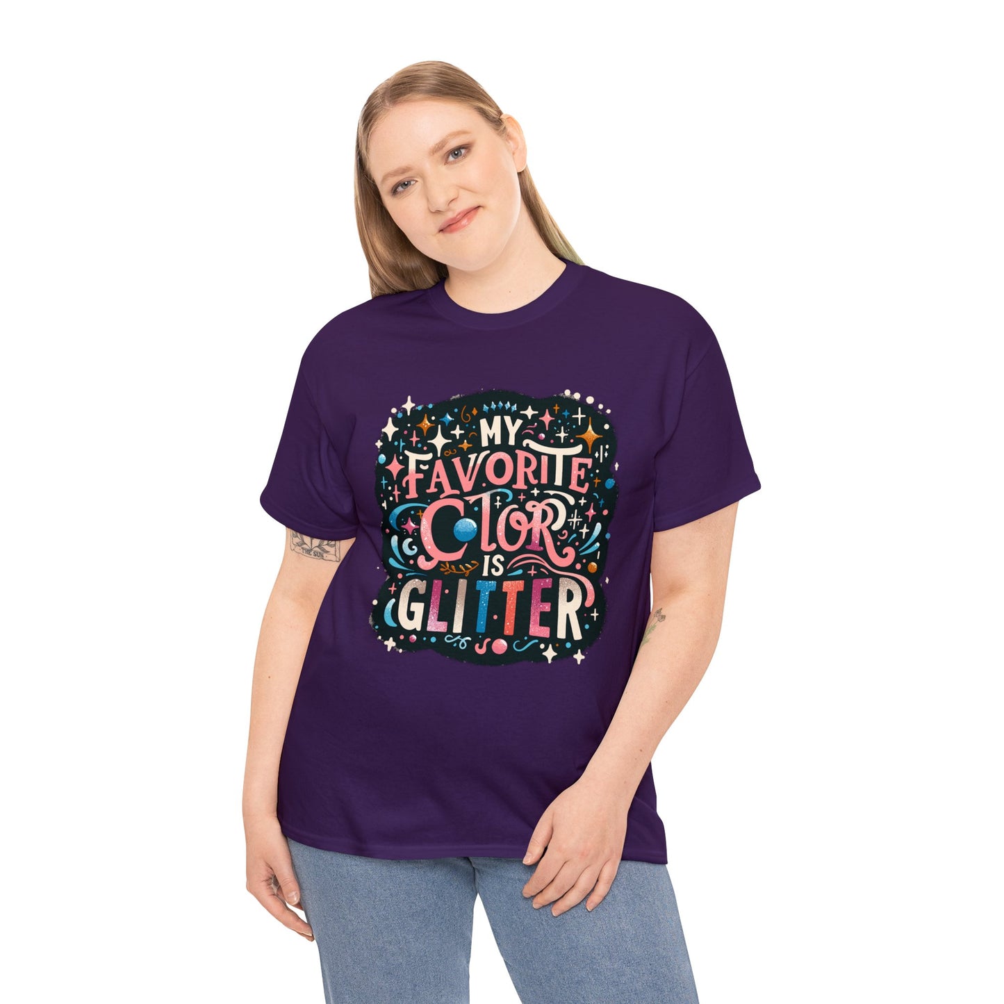 My Favorite Color is Glitter Heavy Cotton Tee