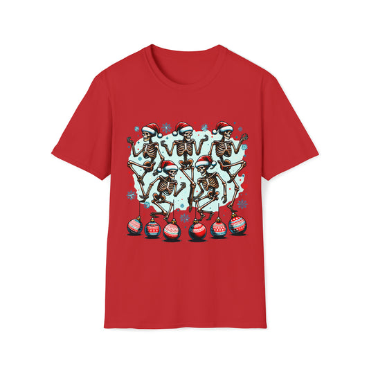 Dancing Santa Skeletons Unisex Softstyle T-Shirt
