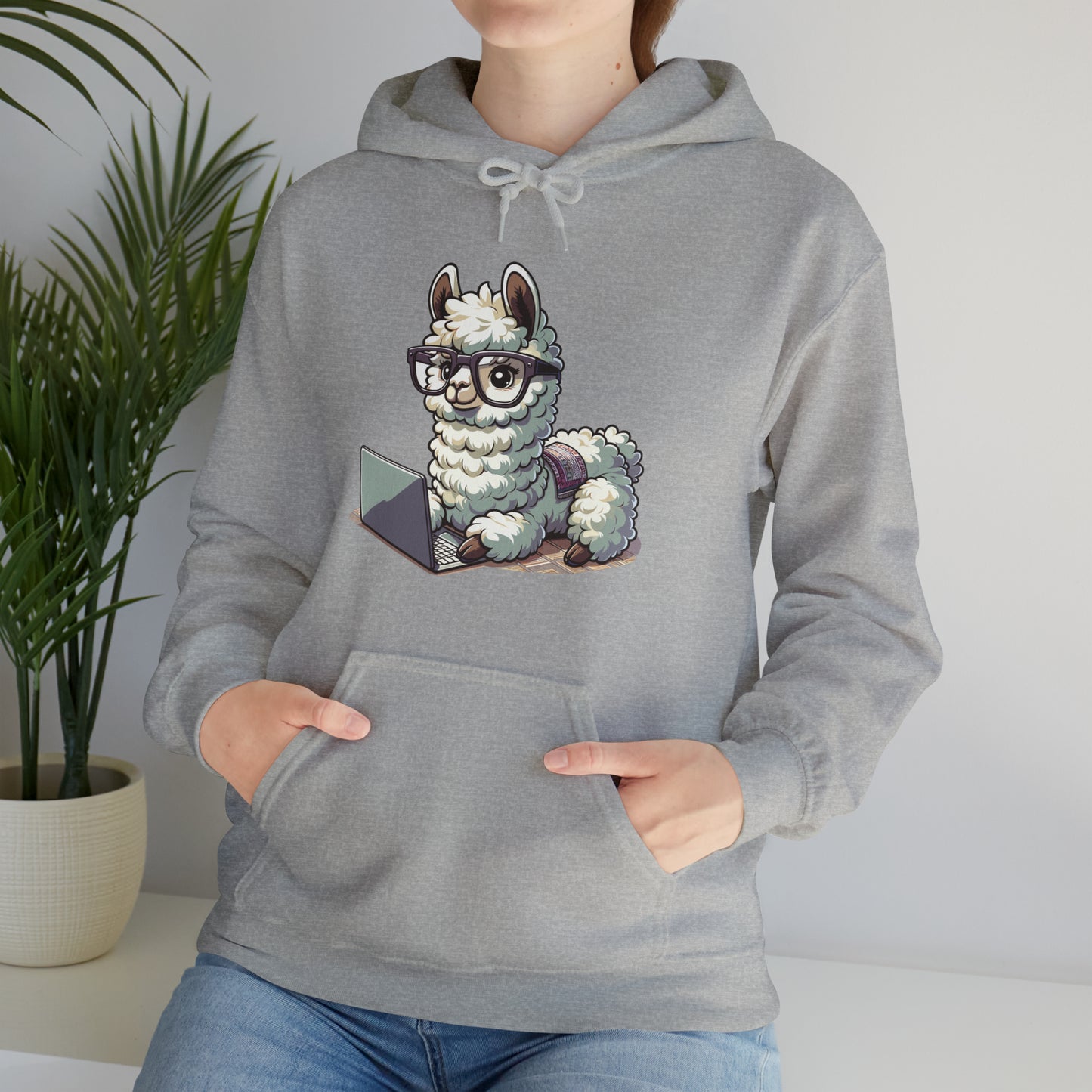 Laptop Llama Hooded Sweatshirt