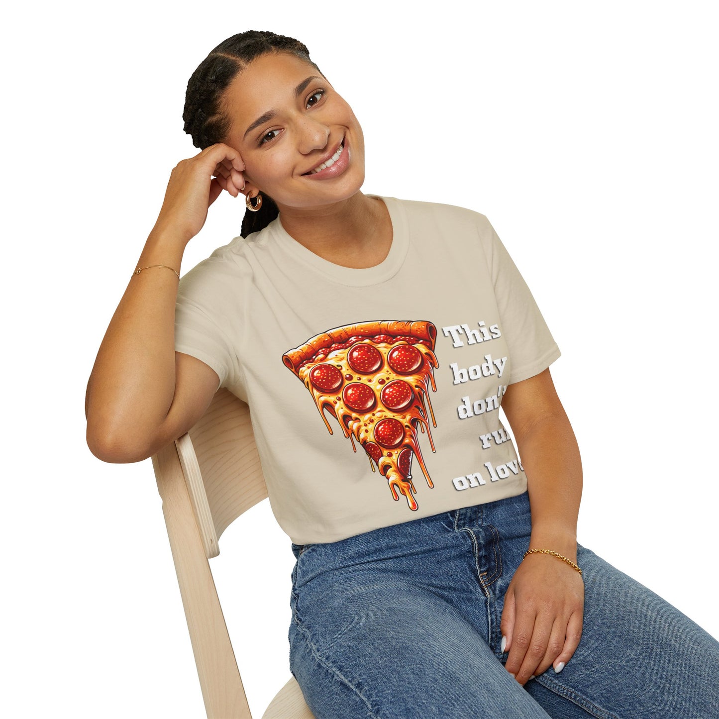 This Body Don't Run on Love Pizza Softstyle T-Shirt