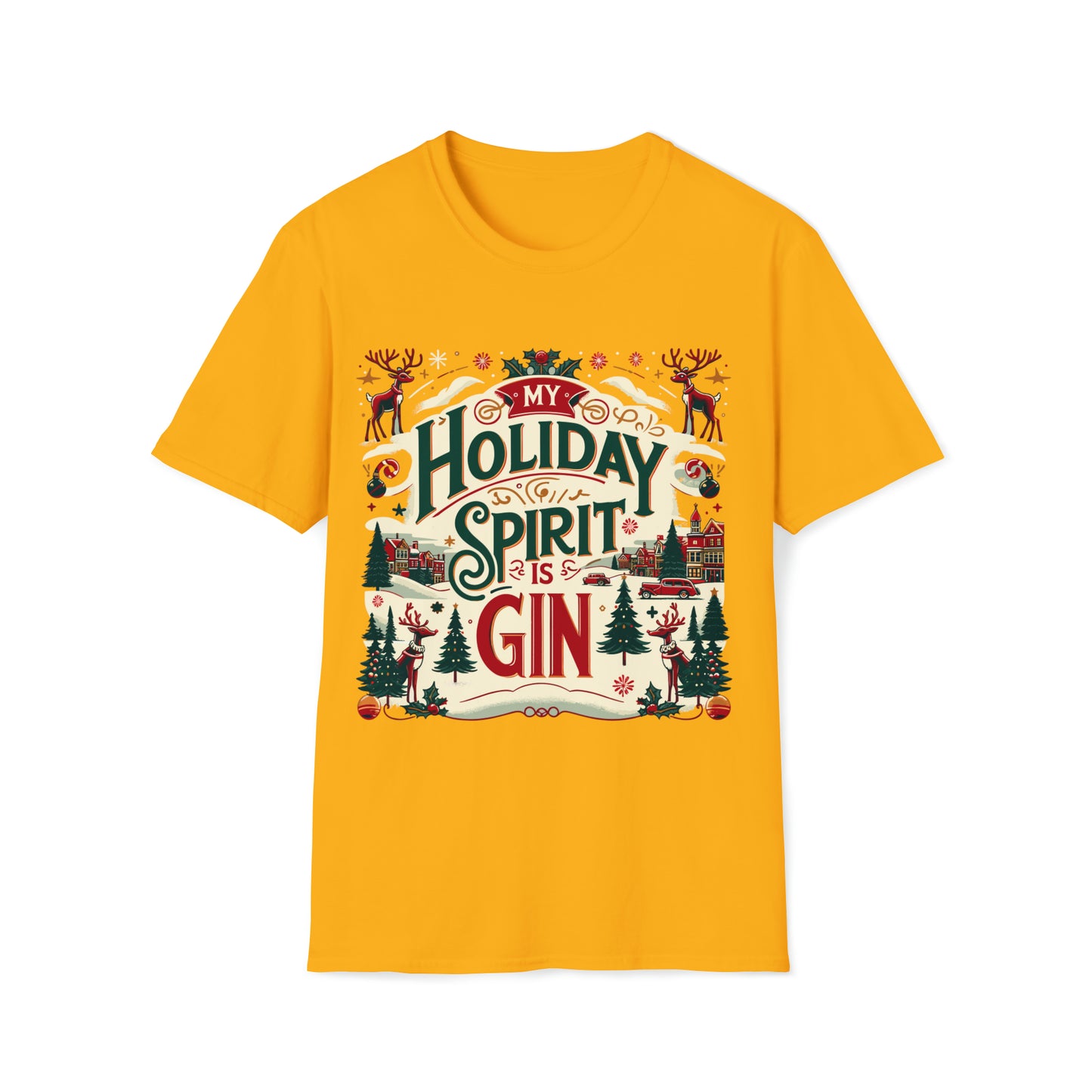 My Holiday Spirit is Gin Softstyle T-Shirt